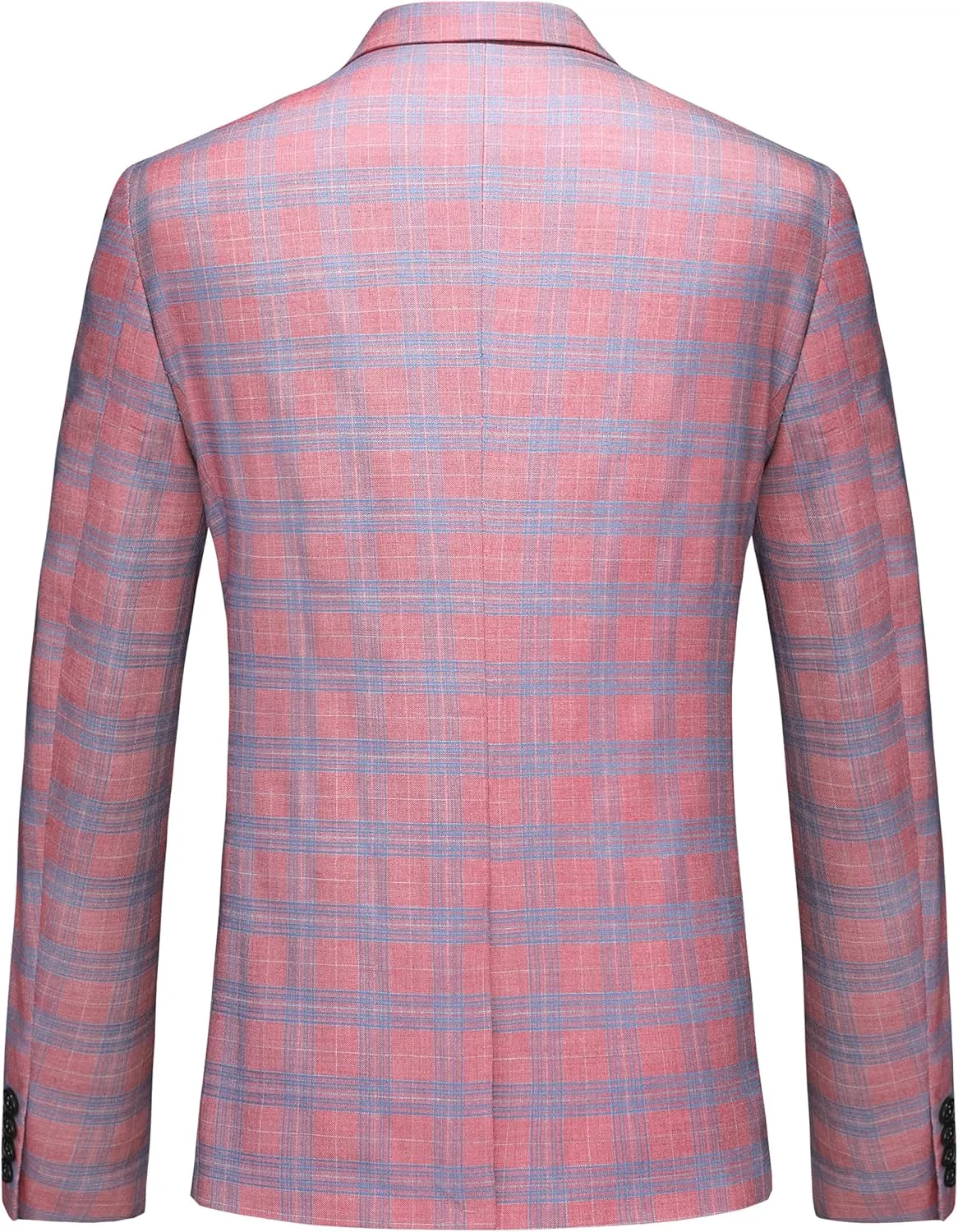 MOGU Men's Slim Fit Plaid Suit Set  Sport Coat Blazer, Vest & Pants (Each Sold Separately) for Wedding, Prom & Party