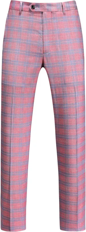 MOGU Men's Slim Fit Plaid Suit Set  Sport Coat Blazer, Vest & Pants (Each Sold Separately) for Wedding, Prom & Party