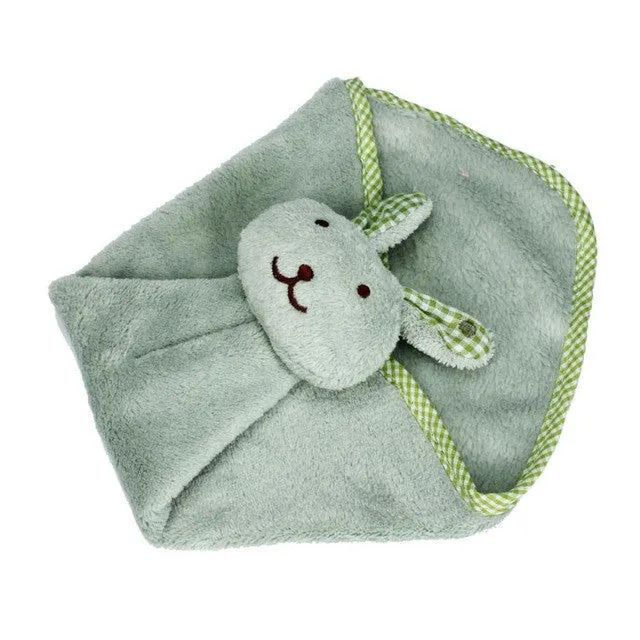 Mosunx Busines Kitchen Cartoon Animal Hanging Cloth Soft Plush Dishcloths Hand Towel