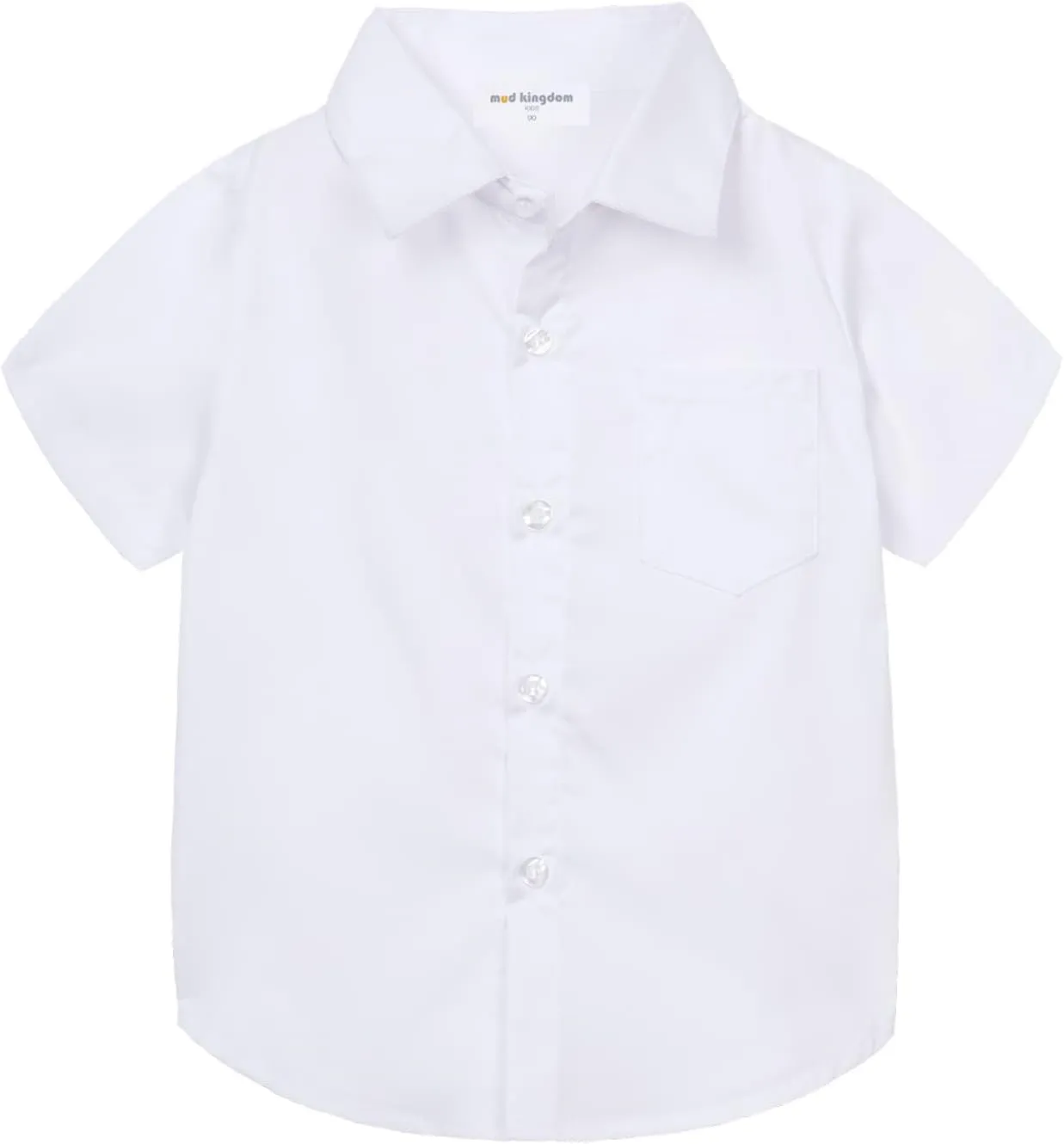 Mud Kingdom Little Boys Dress Shirts Short Sleeve Cute Summer
