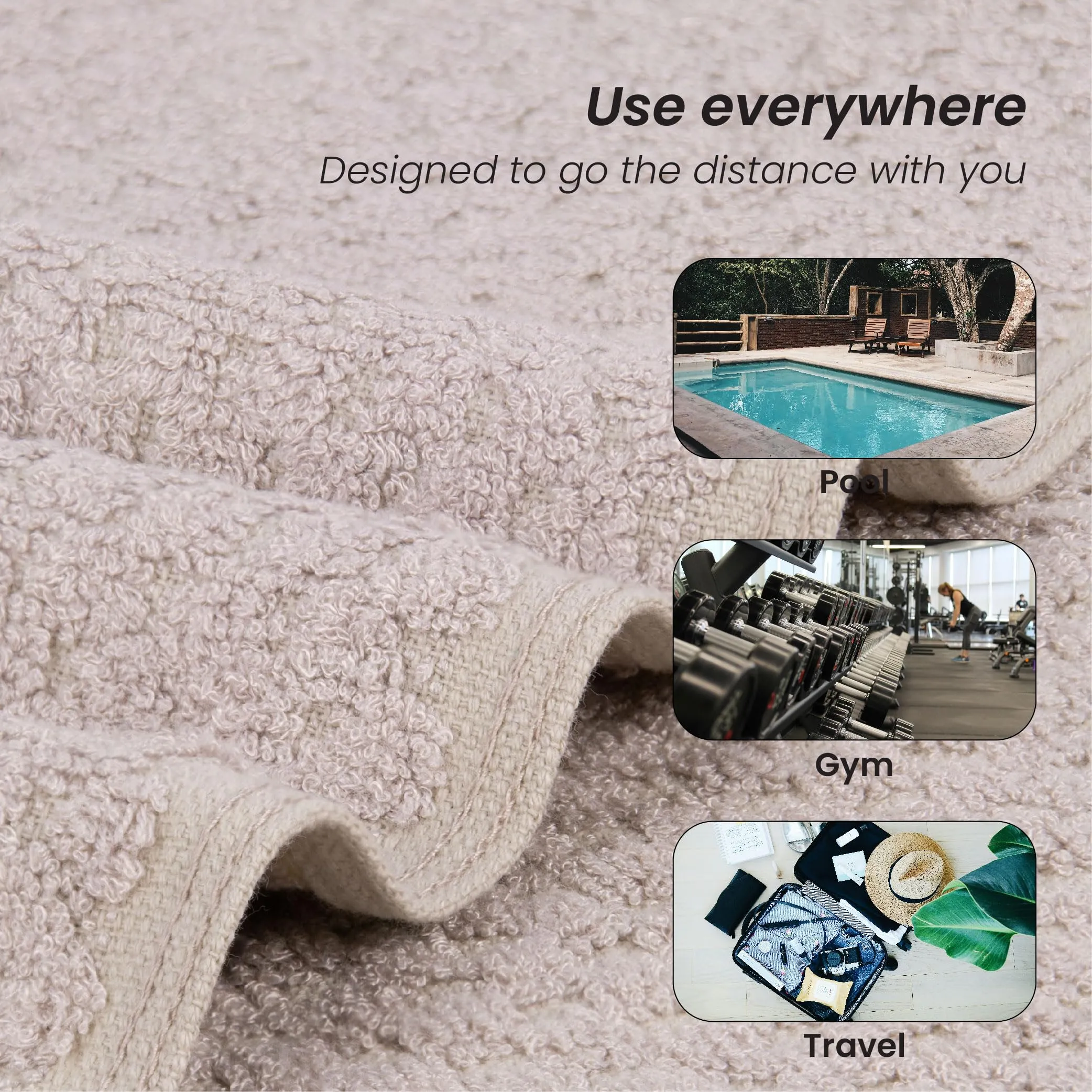 Mush Hearth & Haven Bamboo Towels for Bath Large Size | 450 GSM Bamboo Bath Towel for Men & Women | Soft, Highly Absorbent & Quick Dry | Pack of 2, 70 X 140 cms (Teal & Slate Grey)