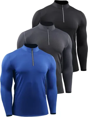 NELEUS Men's 3 Pack Athletic Compression Shirt Running Shirts