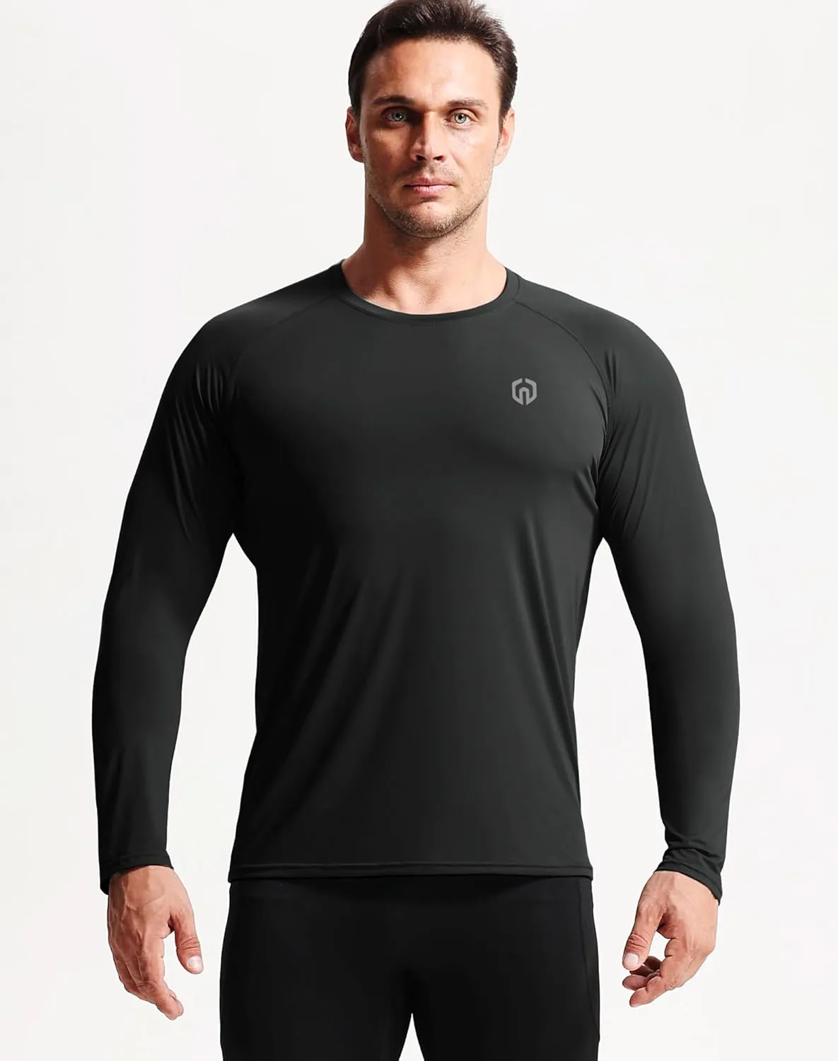 NELEUS Men's Dry Fit Long Sleeve Athletic Running Shirts
