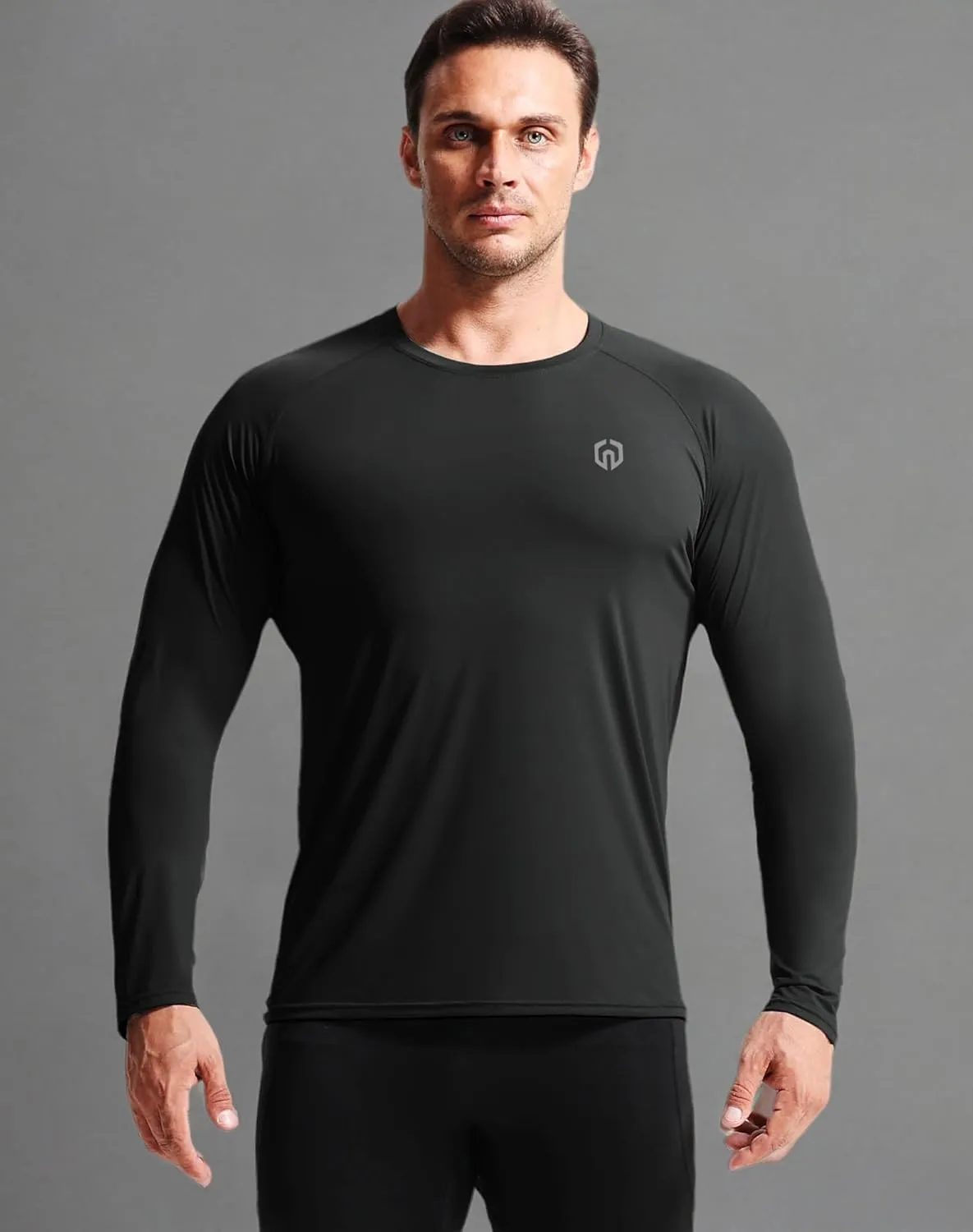 NELEUS Men's Dry Fit Long Sleeve Athletic Running Shirts