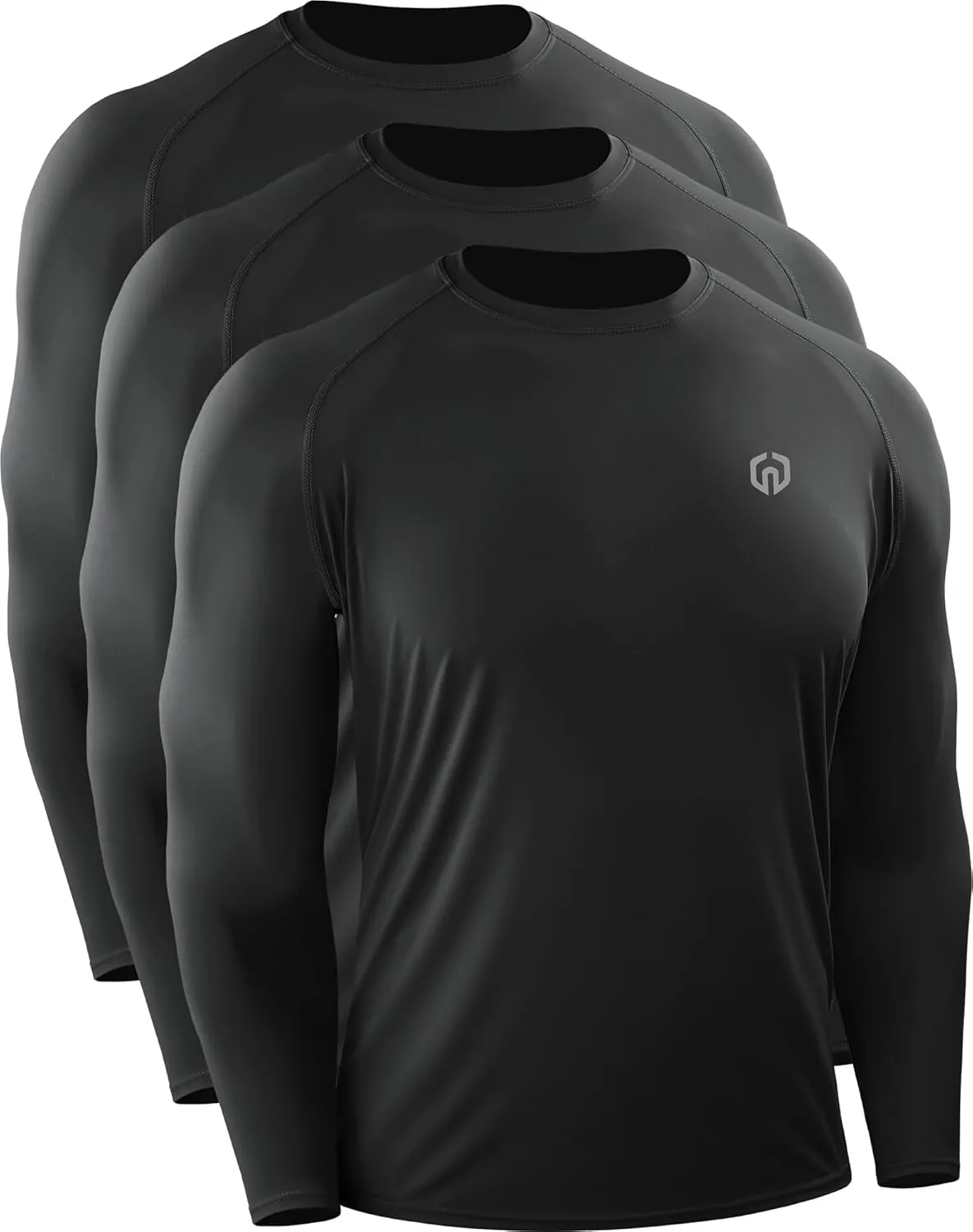 NELEUS Men's Dry Fit Long Sleeve Athletic Running Shirts