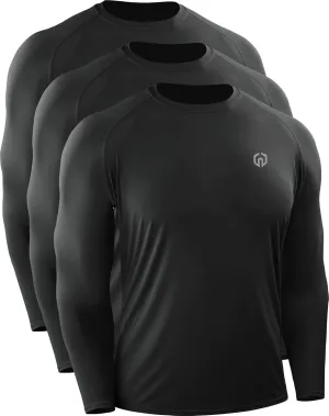 NELEUS Men's Dry Fit Long Sleeve Athletic Running Shirts