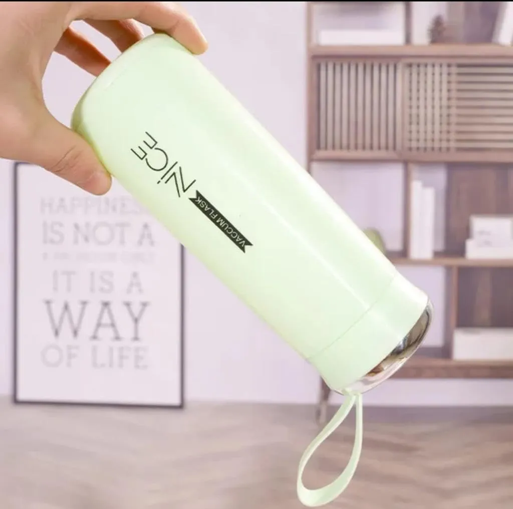 Nice Print Glass Water Bottle 400ml (Multicolor)