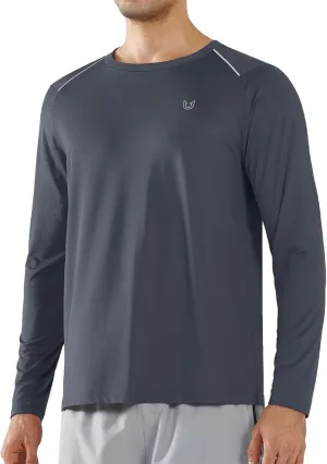 NORTHYARD Men's Long Sleeve Running Shirts Quick Dry Athletic Workout Gym Sun Protection UPF 50  Shirt Hiking Swim Rash Guard