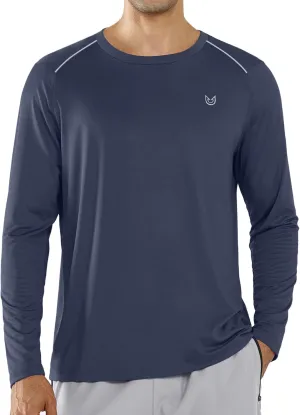 NORTHYARD Men's Long Sleeve Running Shirts Quick Dry Athletic Workout Gym Sun Protection UPF 50  Shirt Hiking Swim Rash Guard