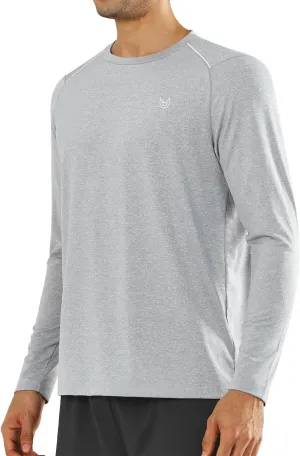 NORTHYARD Men's Long Sleeve Running Shirts Quick Dry Athletic Workout Gym Sun Protection UPF 50  Shirt Hiking Swim Rash Guard