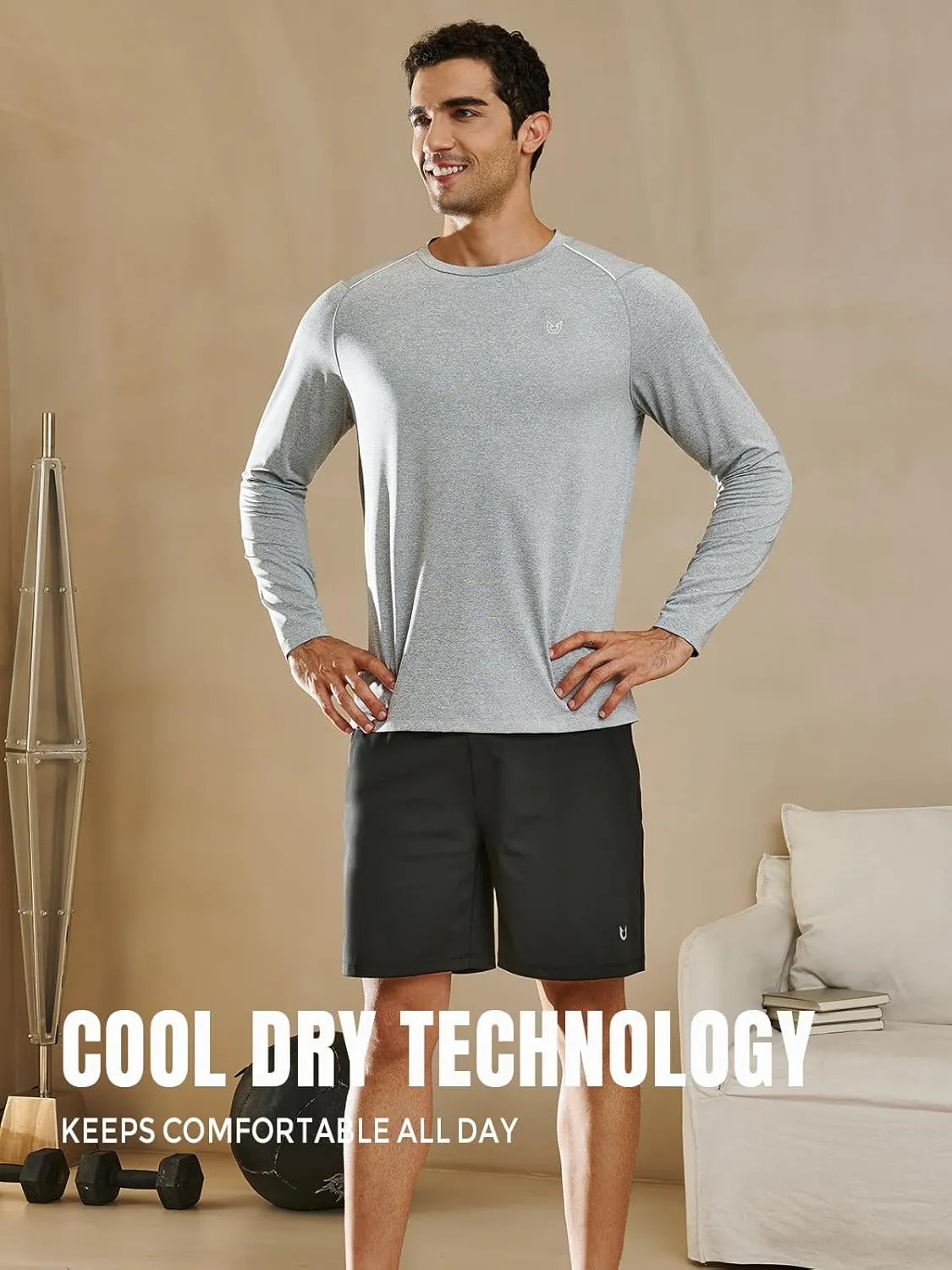 NORTHYARD Men's Long Sleeve Running Shirts Quick Dry Athletic Workout Gym Sun Protection UPF 50  Shirt Hiking Swim Rash Guard