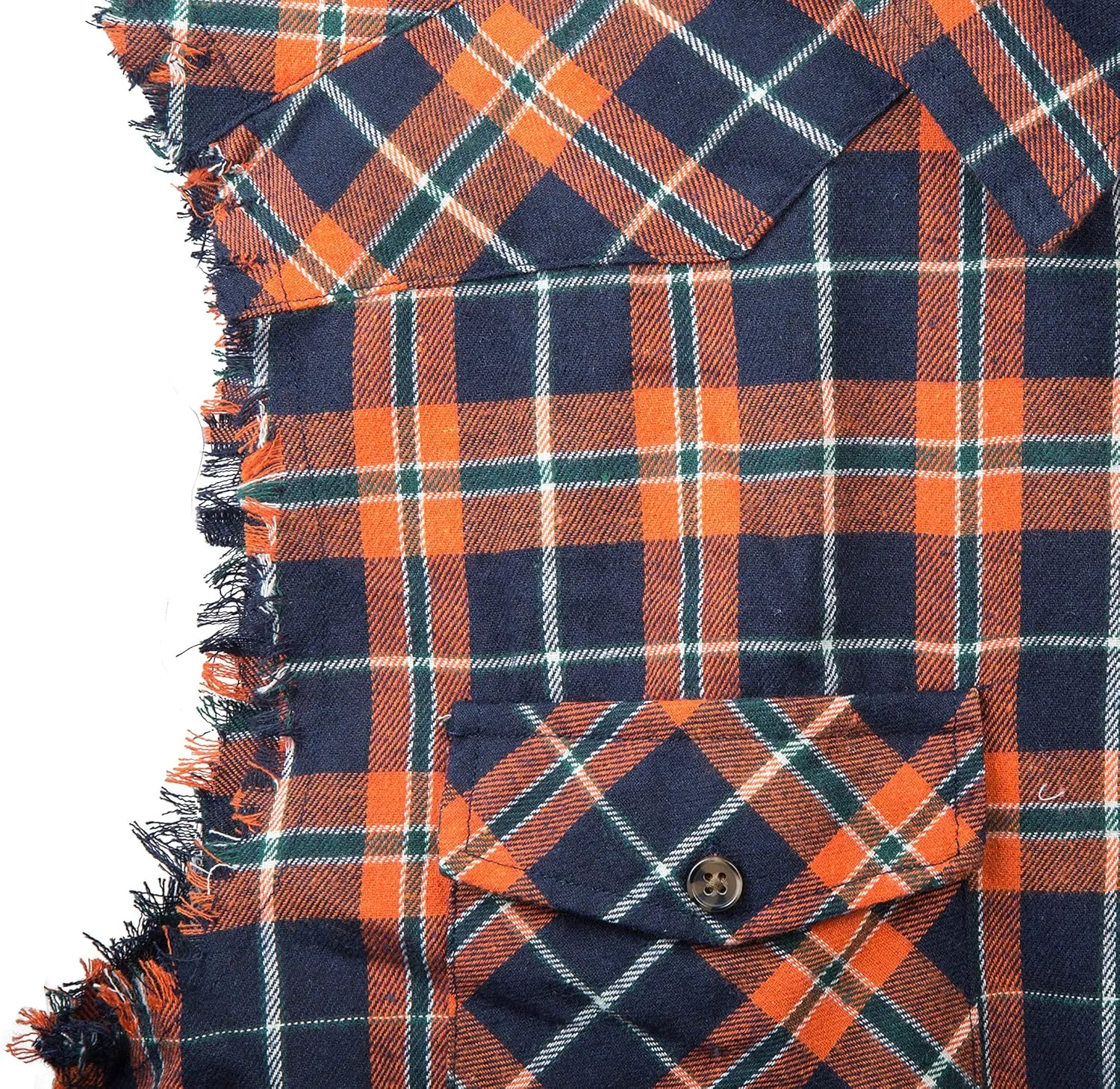 NUTEXROL Men's Casual Flannel Plaid Shirt Sleeveless Plus Size Vest