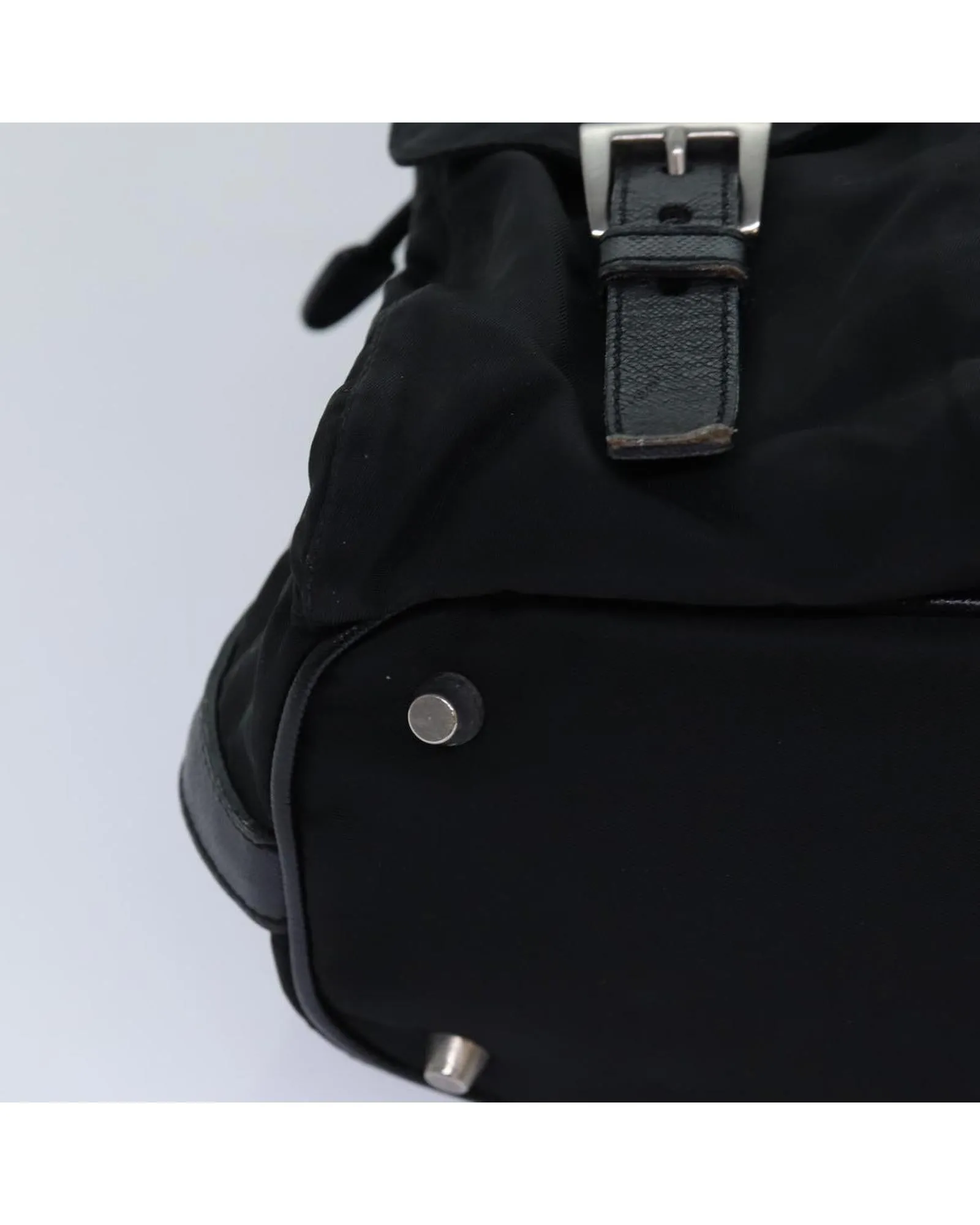 Nylon Backpack with Silver Hardware