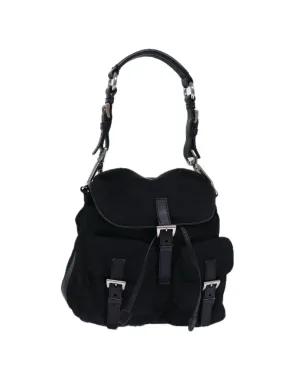 Nylon Backpack with Silver Hardware