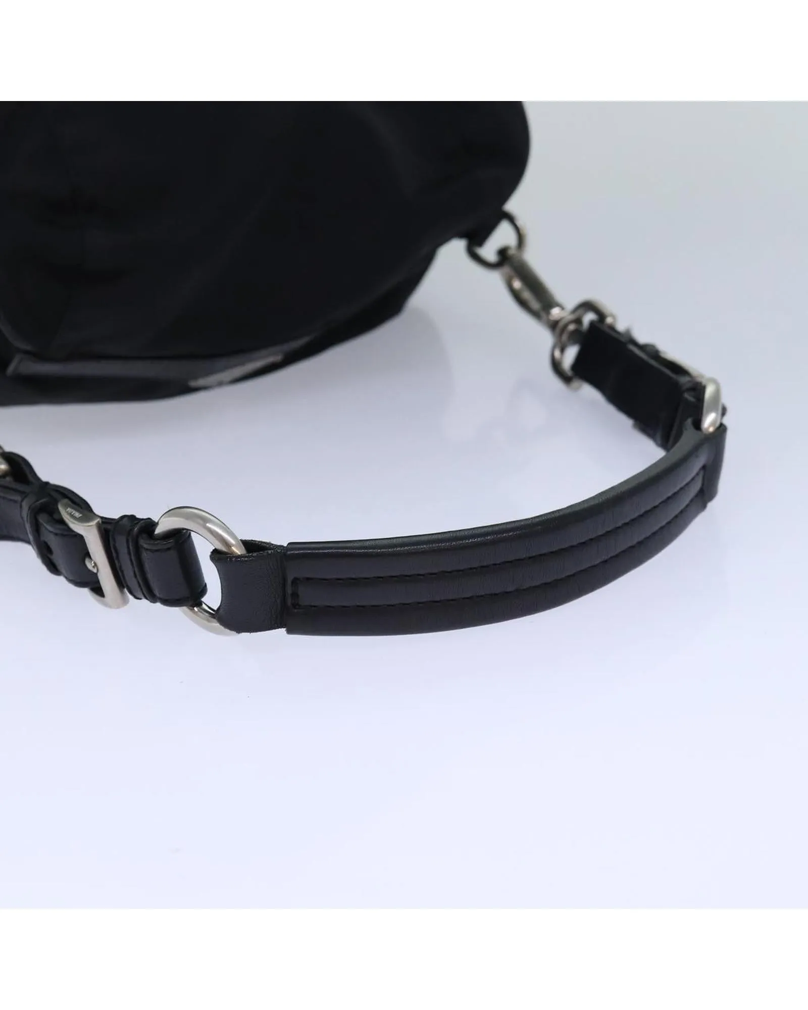 Nylon Backpack with Silver Hardware