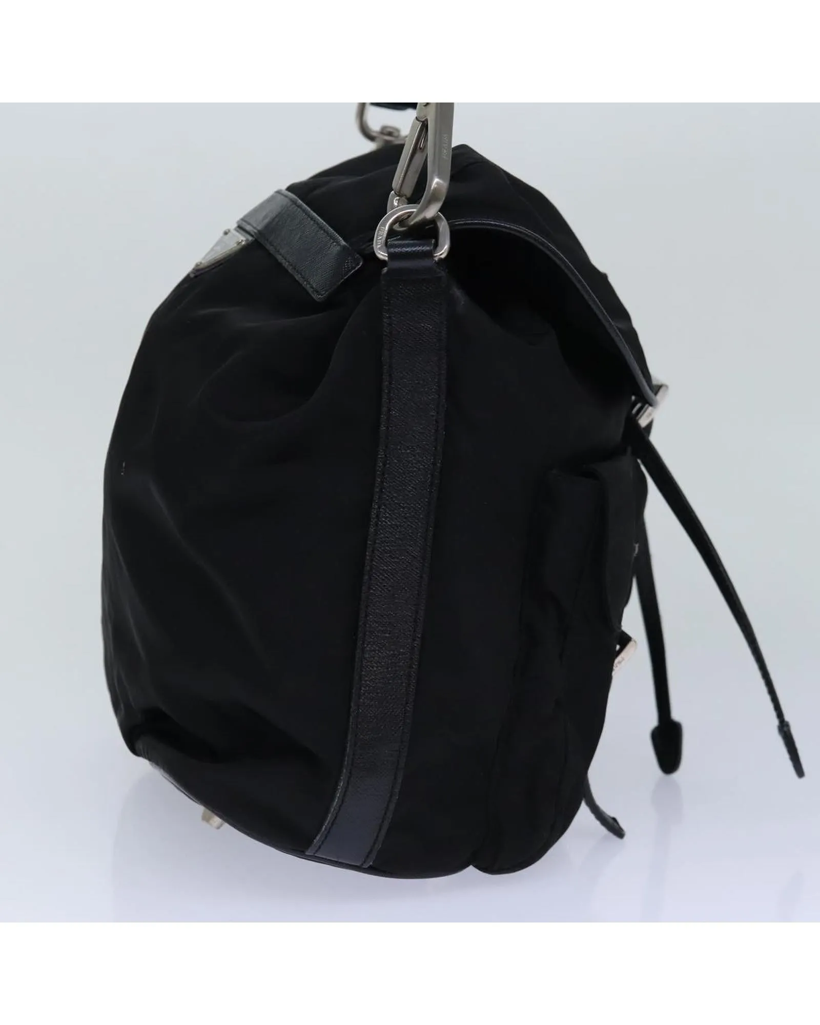 Nylon Backpack with Silver Hardware