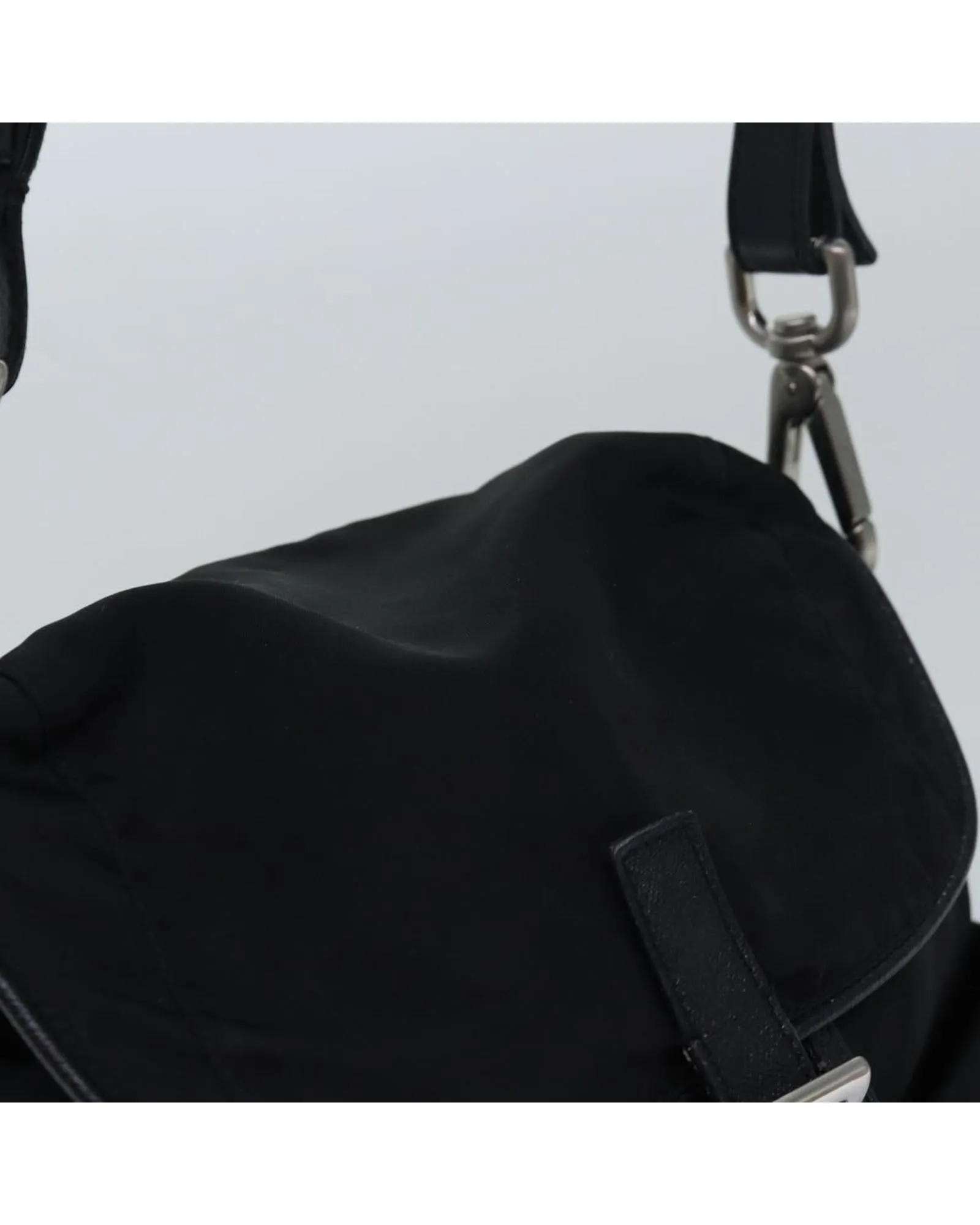 Nylon Backpack with Silver Hardware