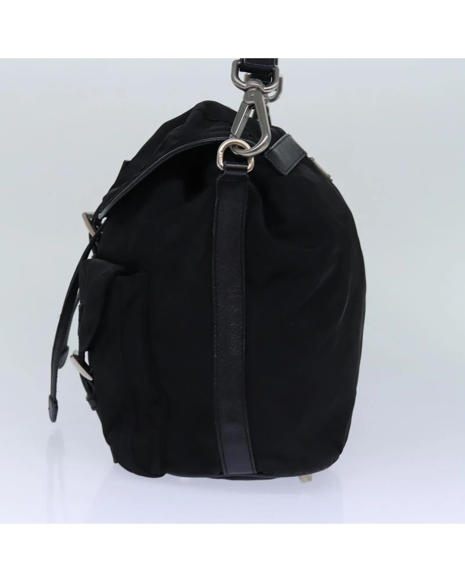 Nylon Backpack with Silver Hardware