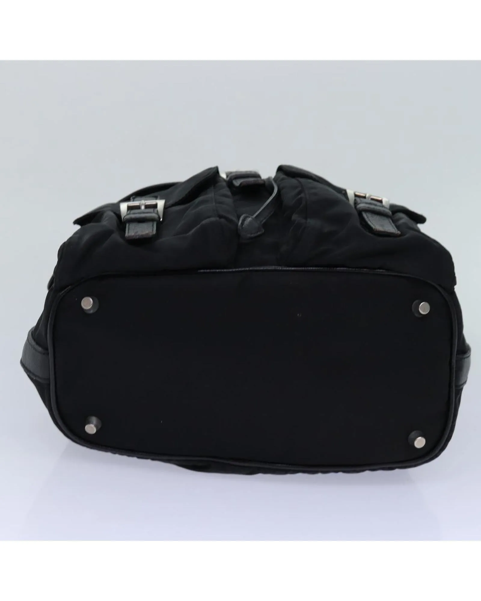 Nylon Backpack with Silver Hardware