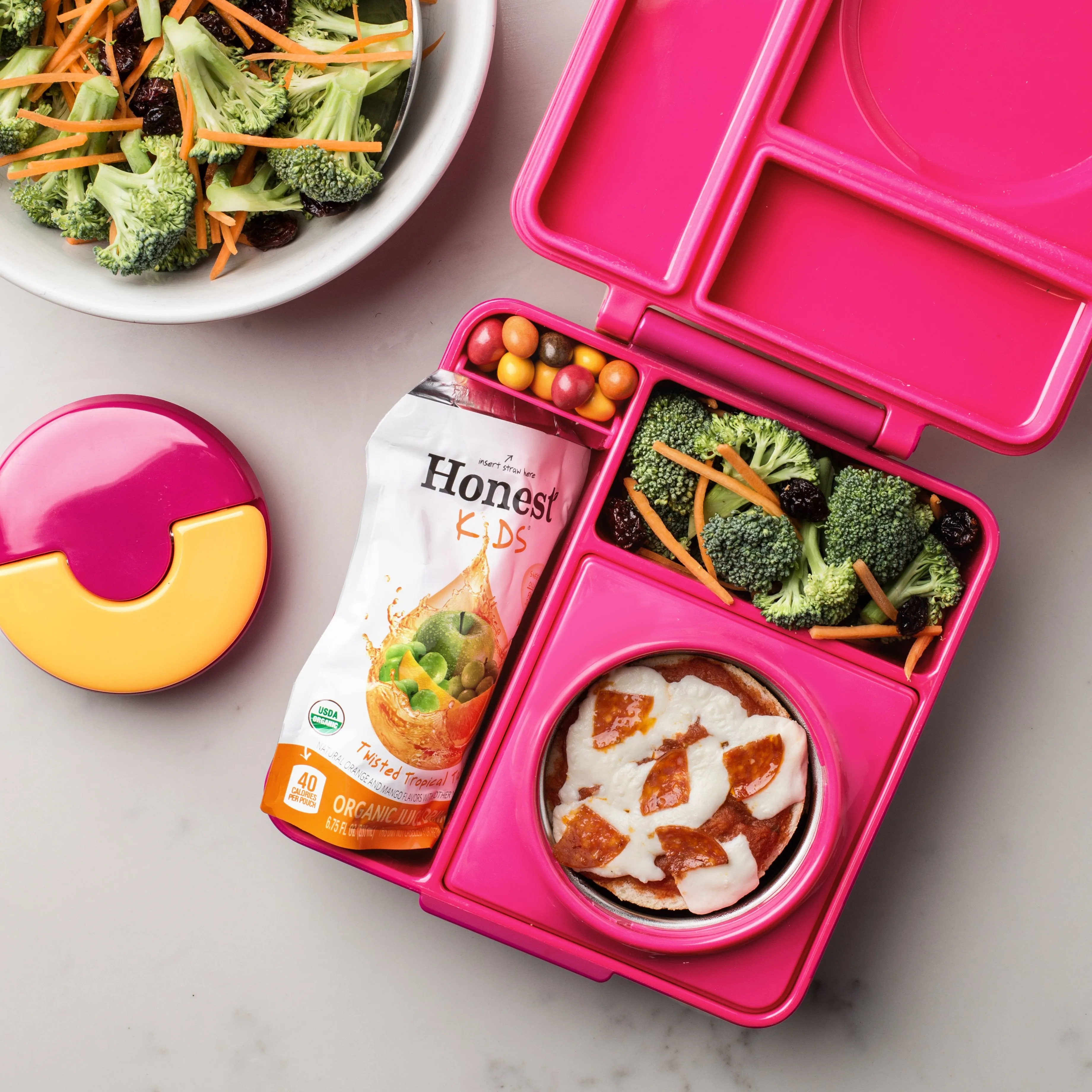 OmieBox Insulated Hot & Cold Bento Box - Pink Berry