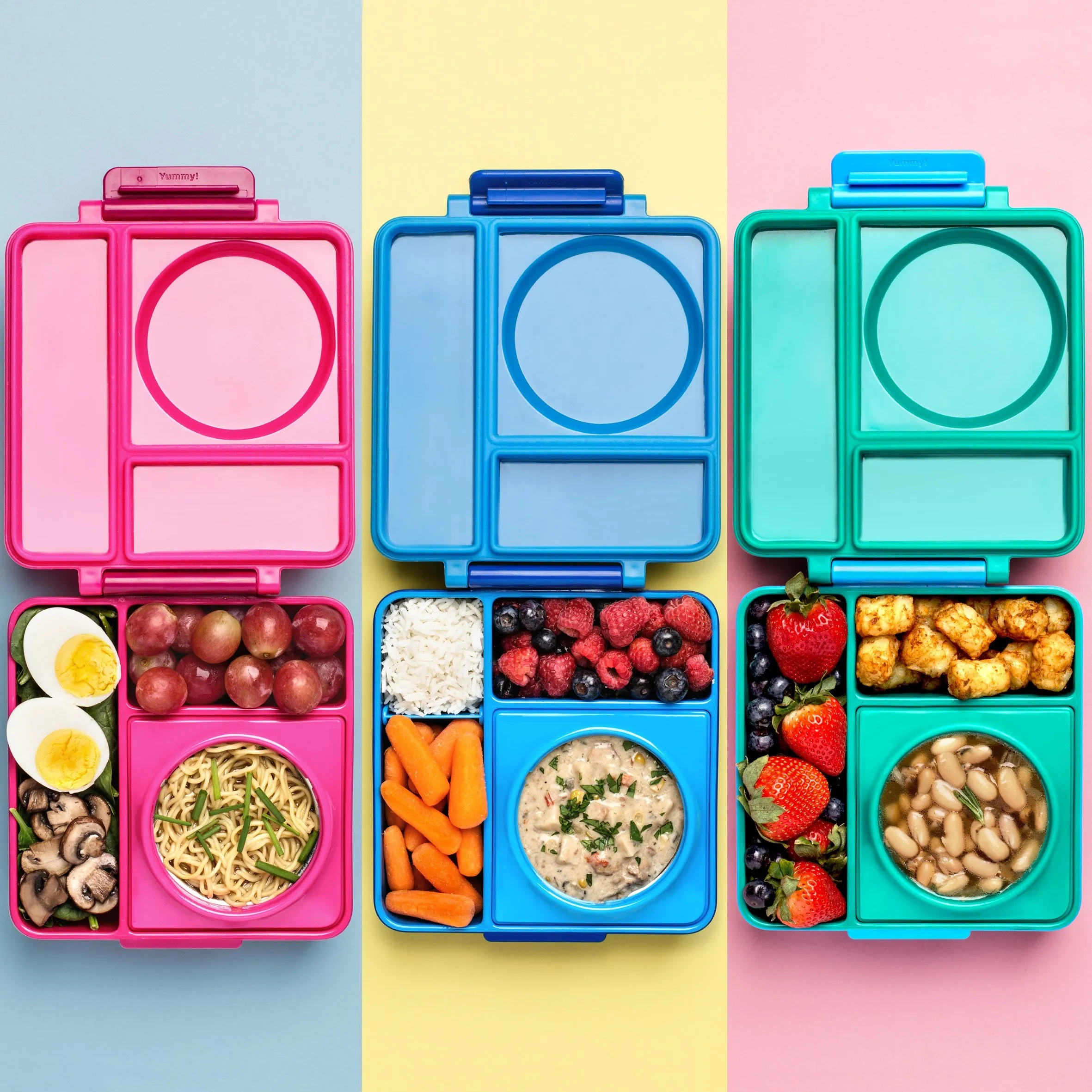OmieBox Insulated Hot & Cold Bento Box - Pink Berry