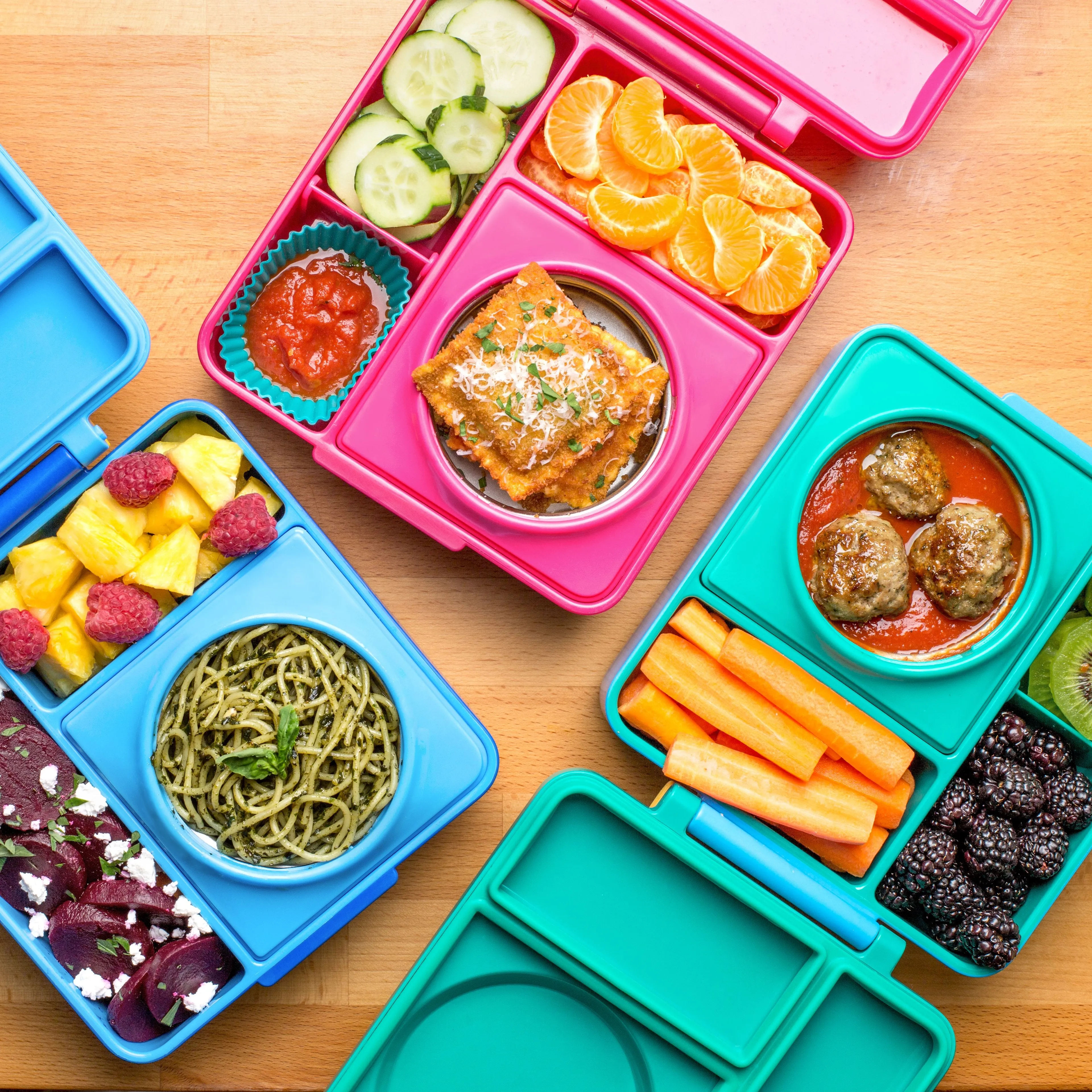 OmieBox Insulated Hot & Cold Bento Box - Pink Berry