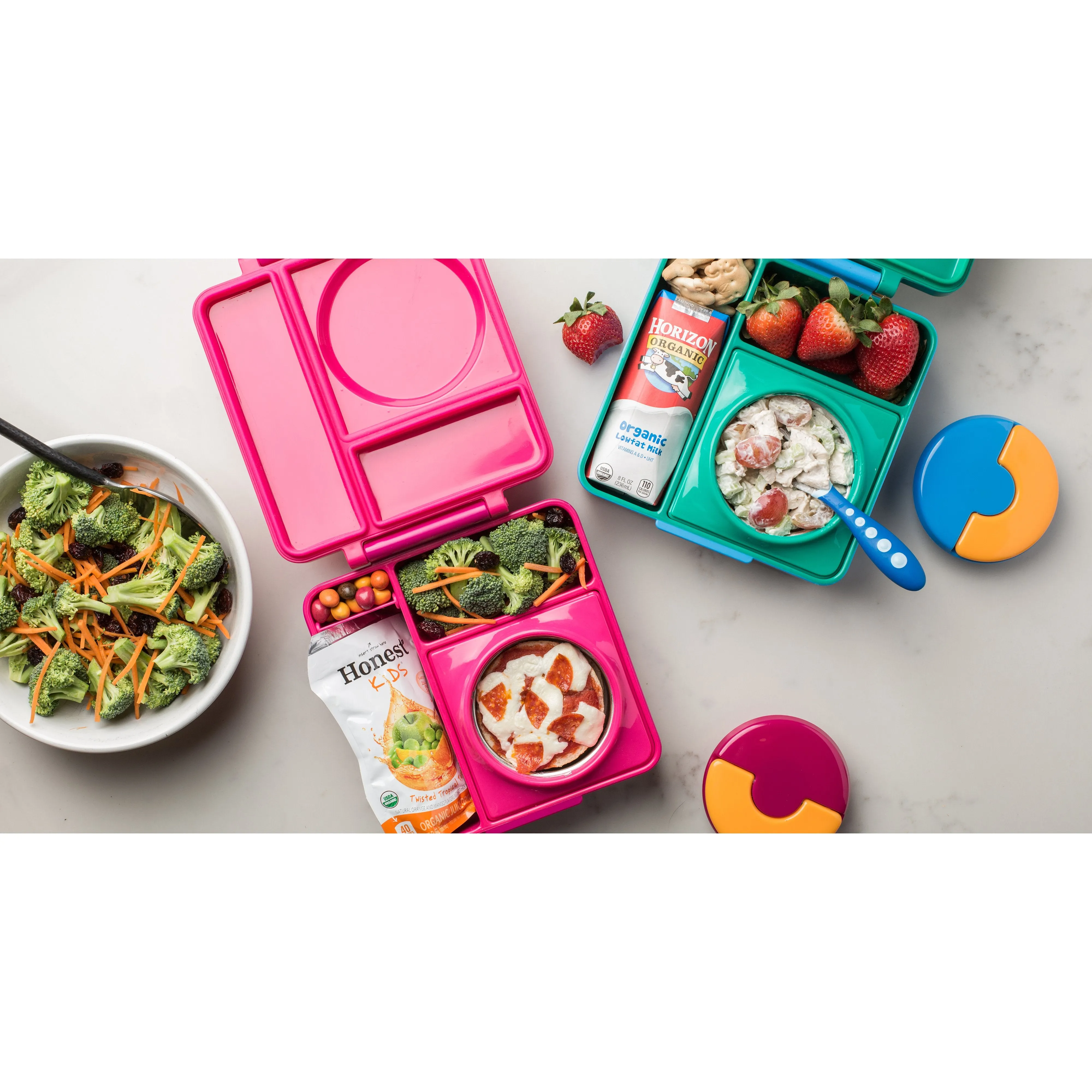 OmieBox Insulated Hot & Cold Bento Box - Pink Berry