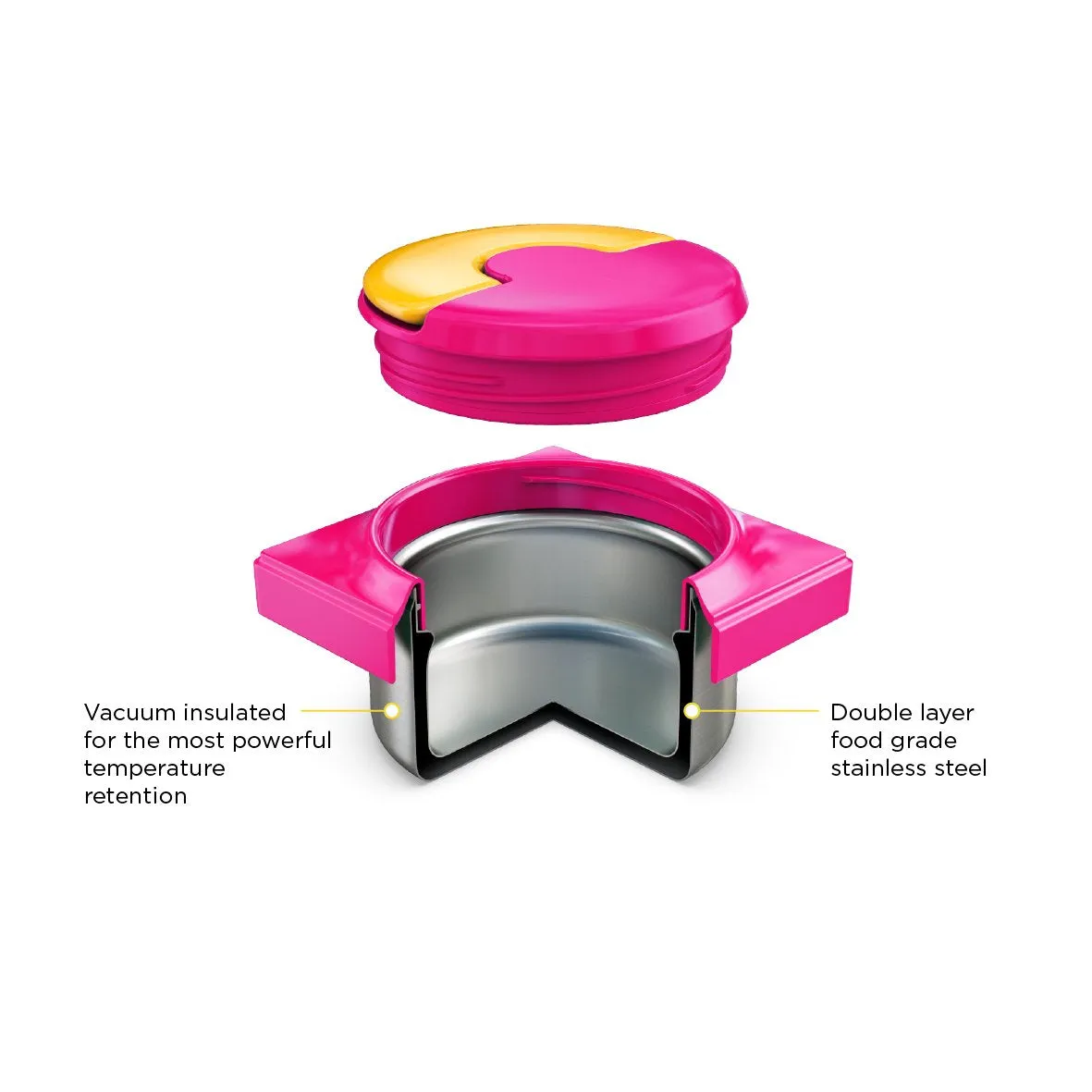 OmieBox Insulated Hot & Cold Bento Box - Pink Berry