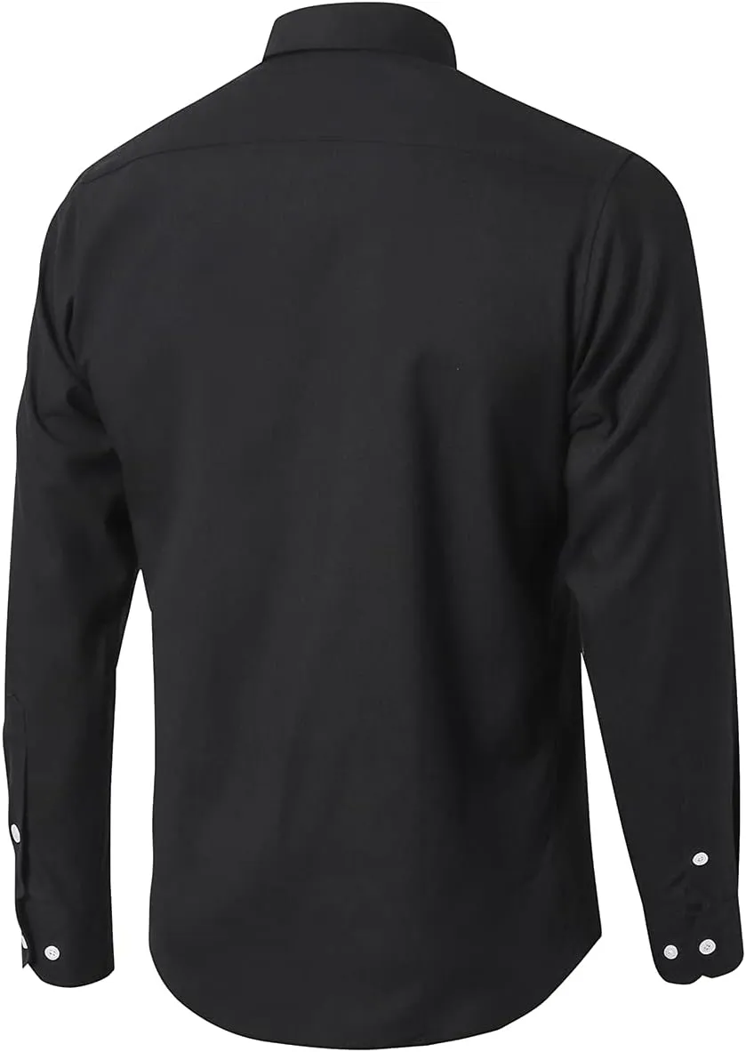 Oxford Dress Shirts for Men Long Sleeve Button Down Shirt