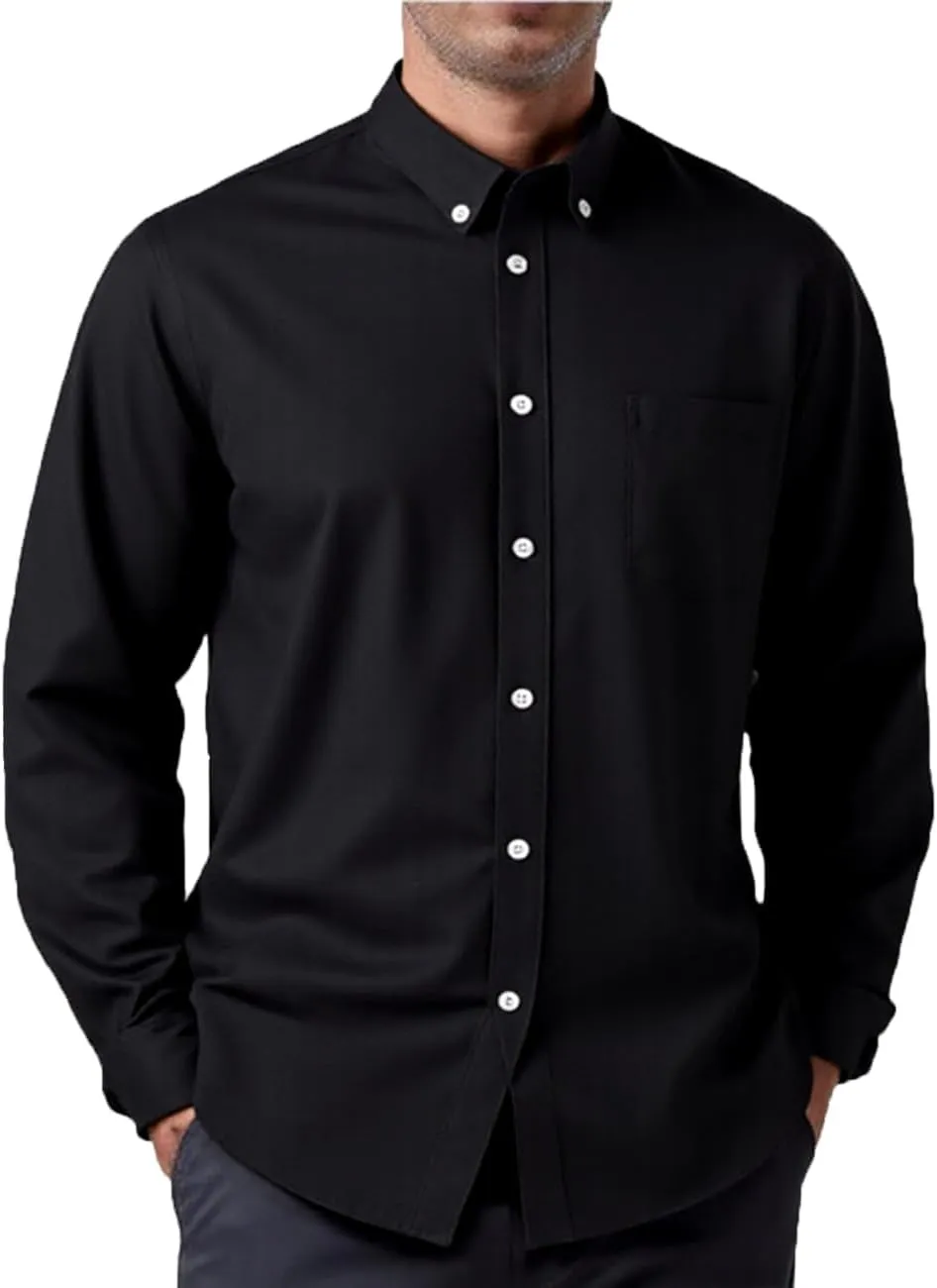 Oxford Dress Shirts for Men Long Sleeve Button Down Shirt