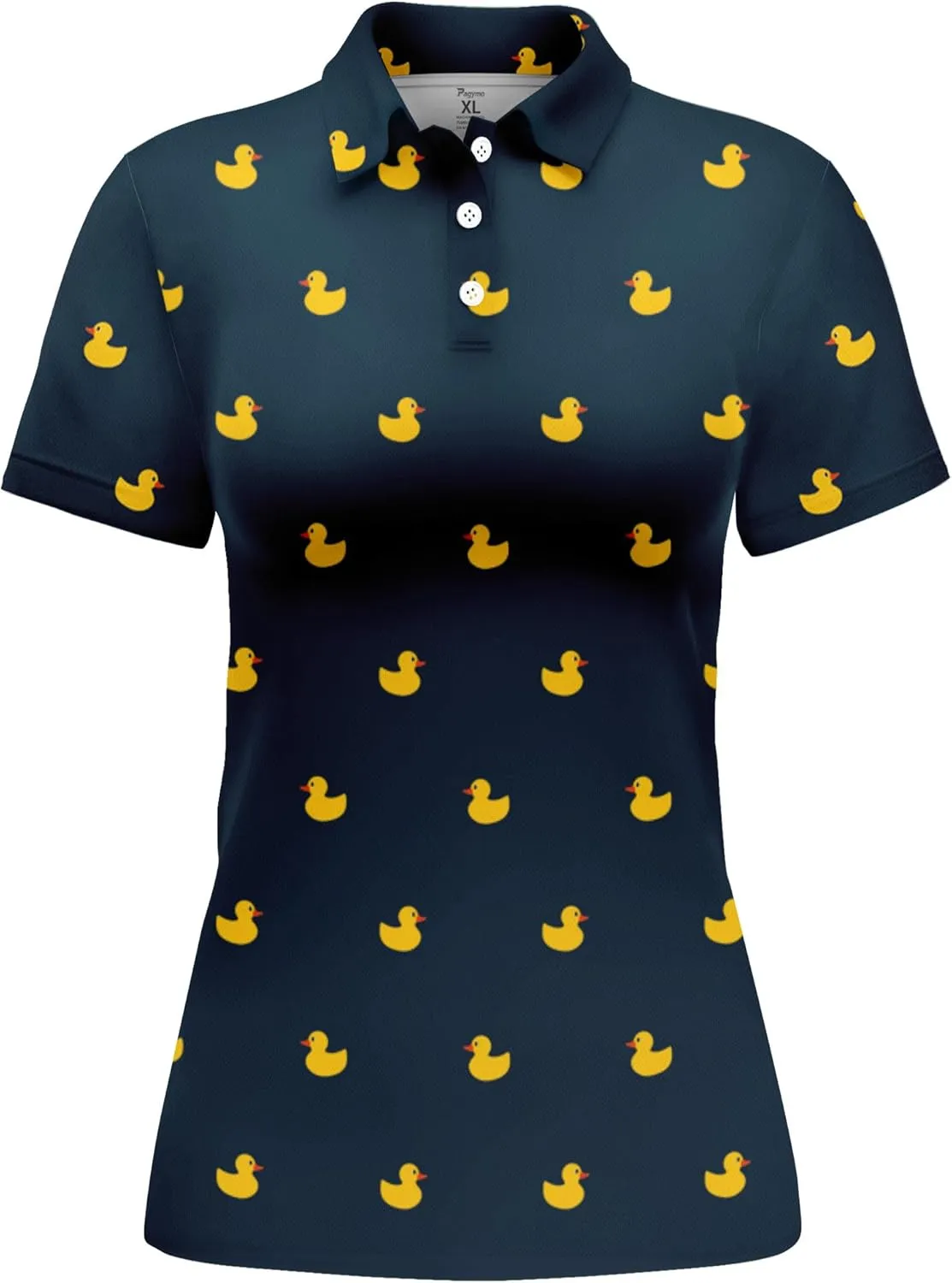 PAGYMO Funny Womens Golf Shirt Crazy Cute Print Moisture Wicking Short Sleeve Polo Shirts for Women