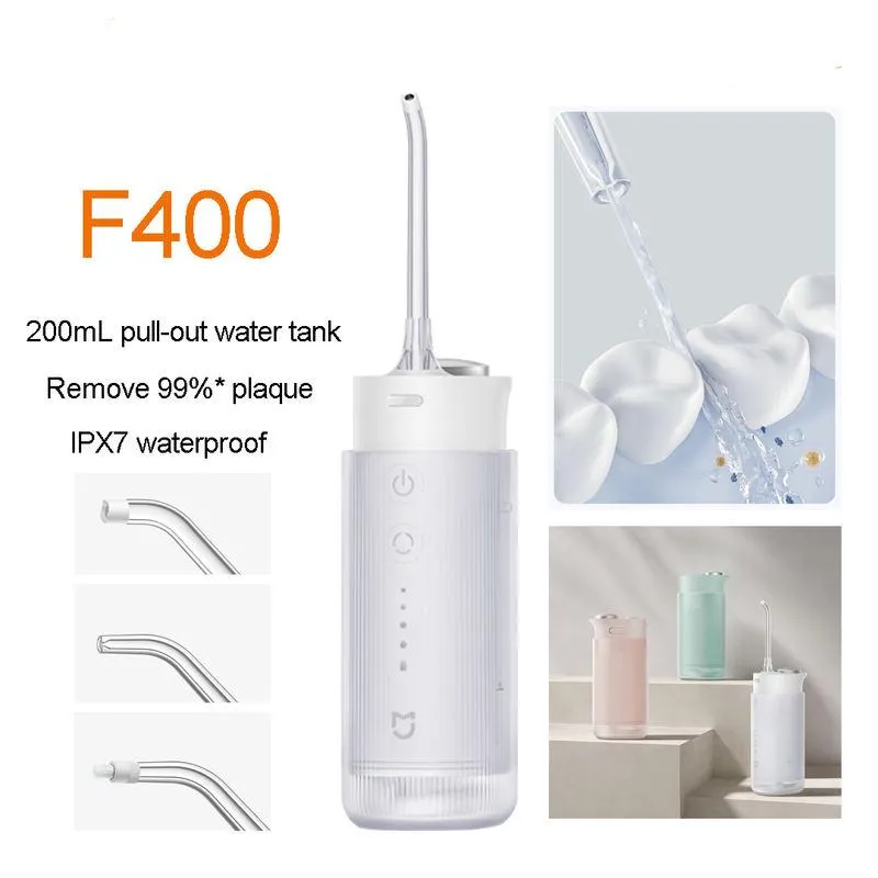 Portable Electric Water Flosser with 200ML Tank for Teeth Whitening and Plaque Removal