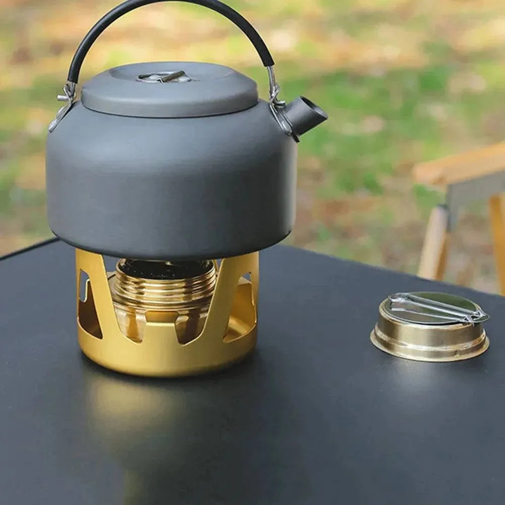 Portable Mini Alcohol Stove Burner Adjustable Firepower Gasoline Stove Aluminum Alloy Bracket Ultralight Brass Camping Stoves