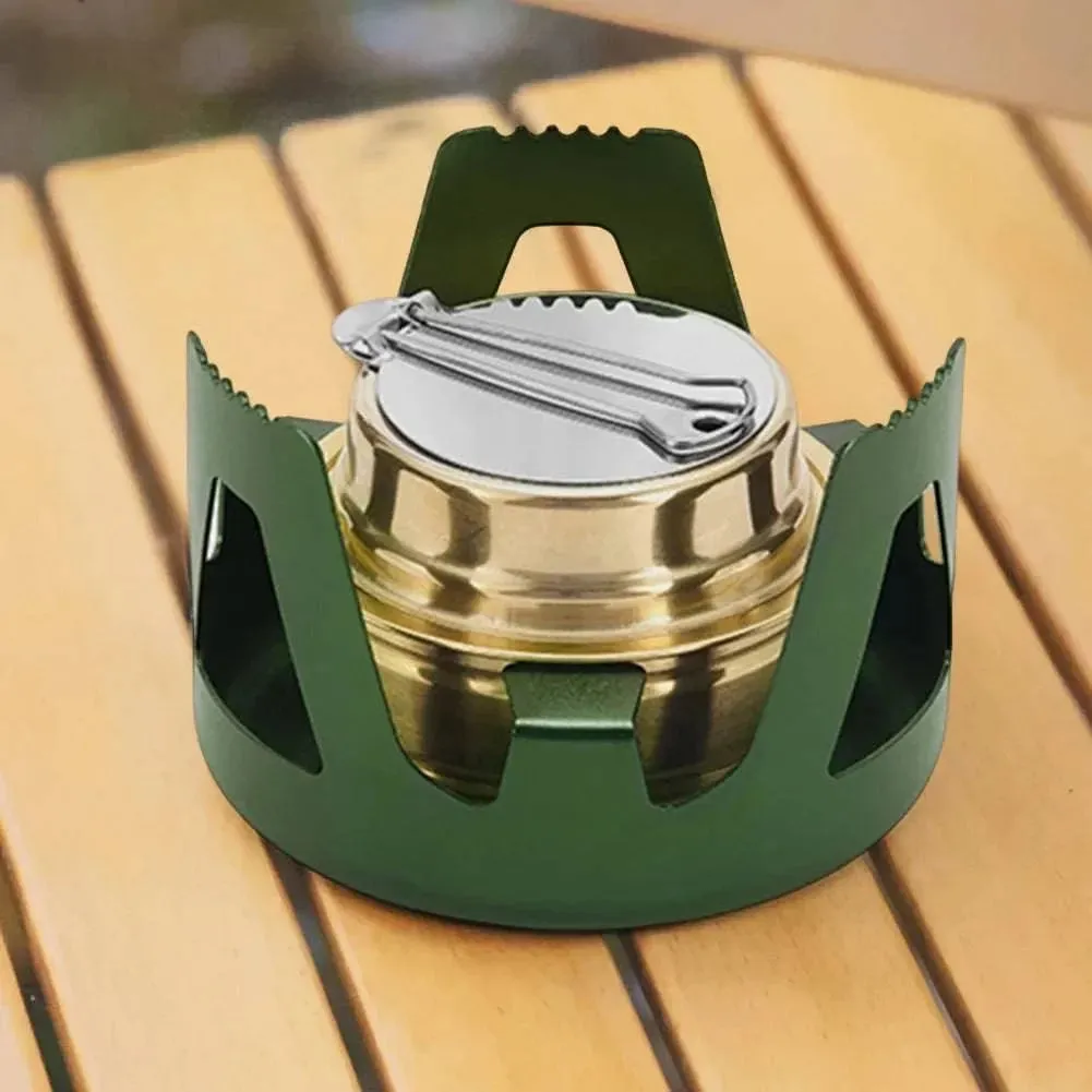 Portable Mini Alcohol Stove Burner Adjustable Firepower Gasoline Stove Aluminum Alloy Bracket Ultralight Brass Camping Stoves