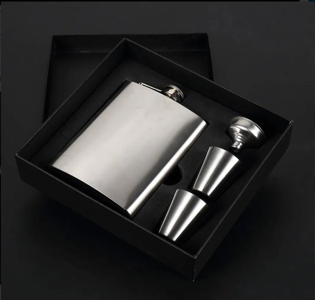 Portable Stainless Steel Hip Flask Set