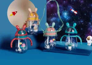 Premium Quality Bunny Ear 2 handle Toddler Water bottle For Milk, water and Juice ( 350ml )