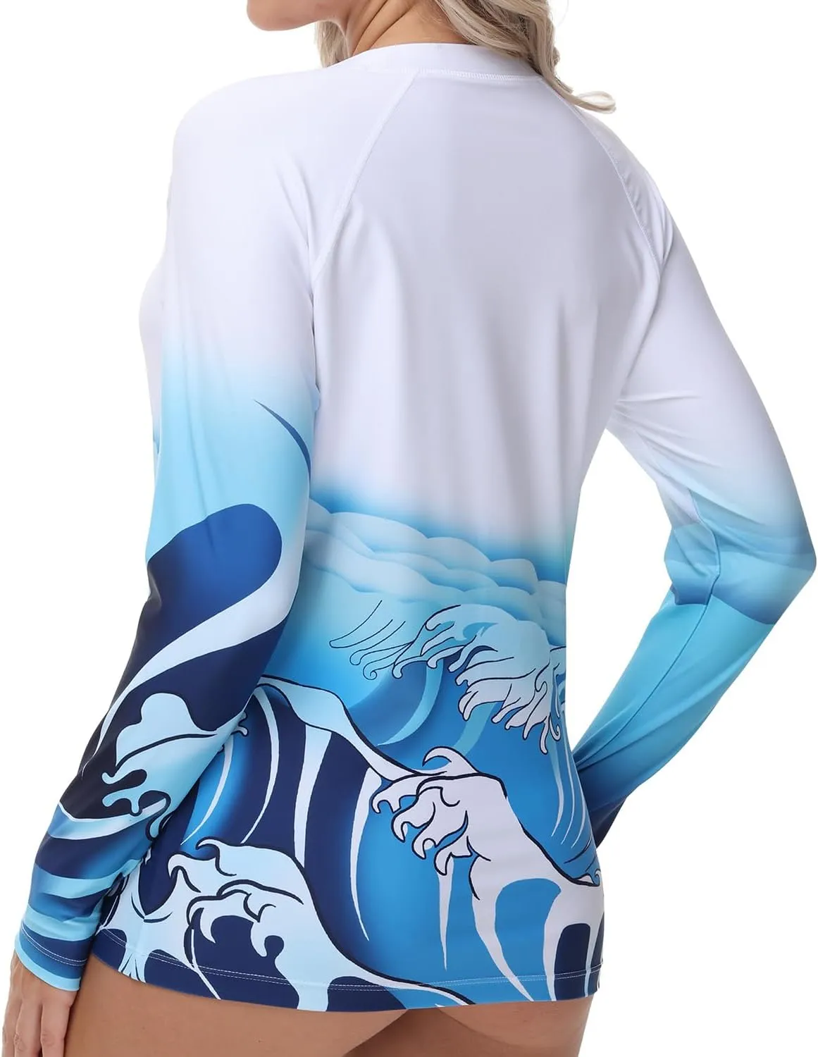 Rash Guard for Women UV Protection Swim Shirts Long Sleeve Quick Dry Water Tops Swimsuit with Thumb Hole