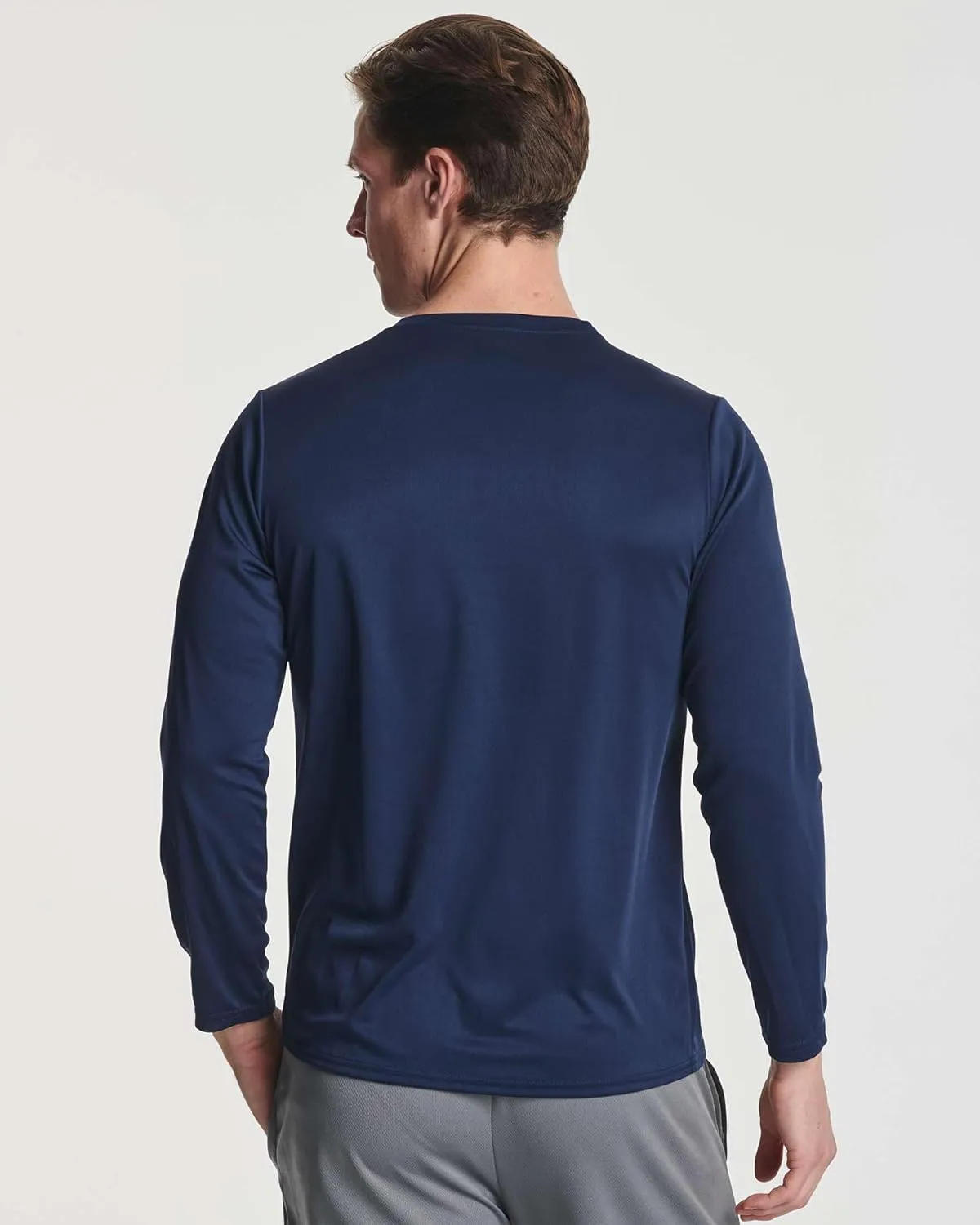 Real Essentials 3 & 5 Pack: Men's Mesh Quick Dry Athletic Long Sleeve T-Shirt UPF SPF UV Sun (Available in Big & Tall)