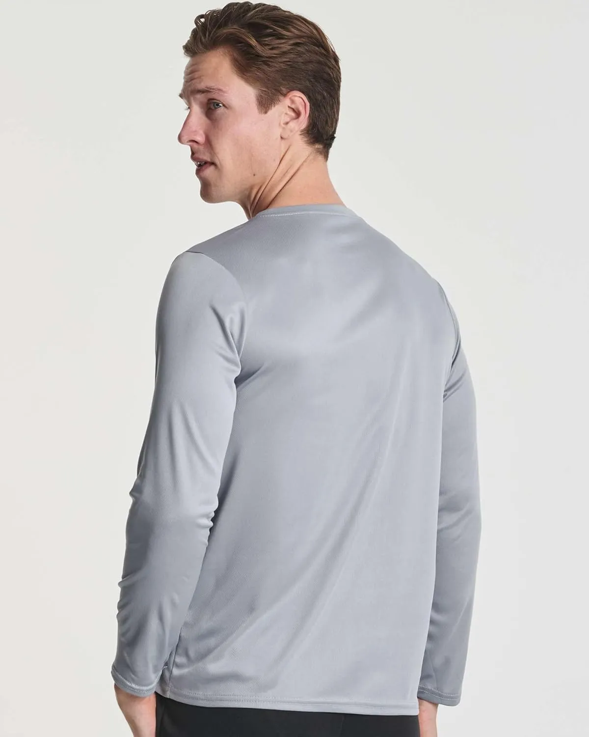 Real Essentials 3 & 5 Pack: Men's Mesh Quick Dry Athletic Long Sleeve T-Shirt UPF SPF UV Sun (Available in Big & Tall)