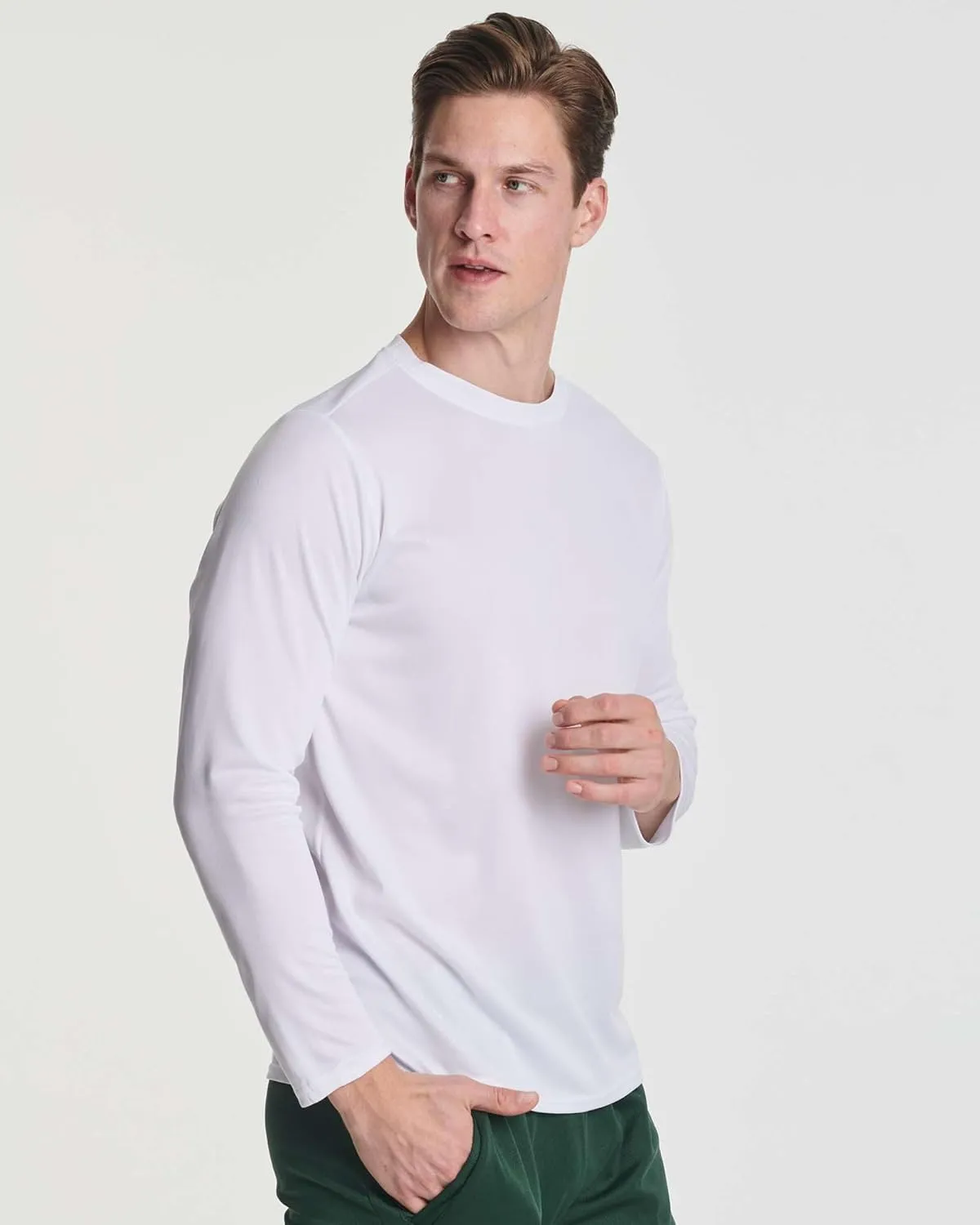 Real Essentials 3 & 5 Pack: Men's Mesh Quick Dry Athletic Long Sleeve T-Shirt UPF SPF UV Sun (Available in Big & Tall)