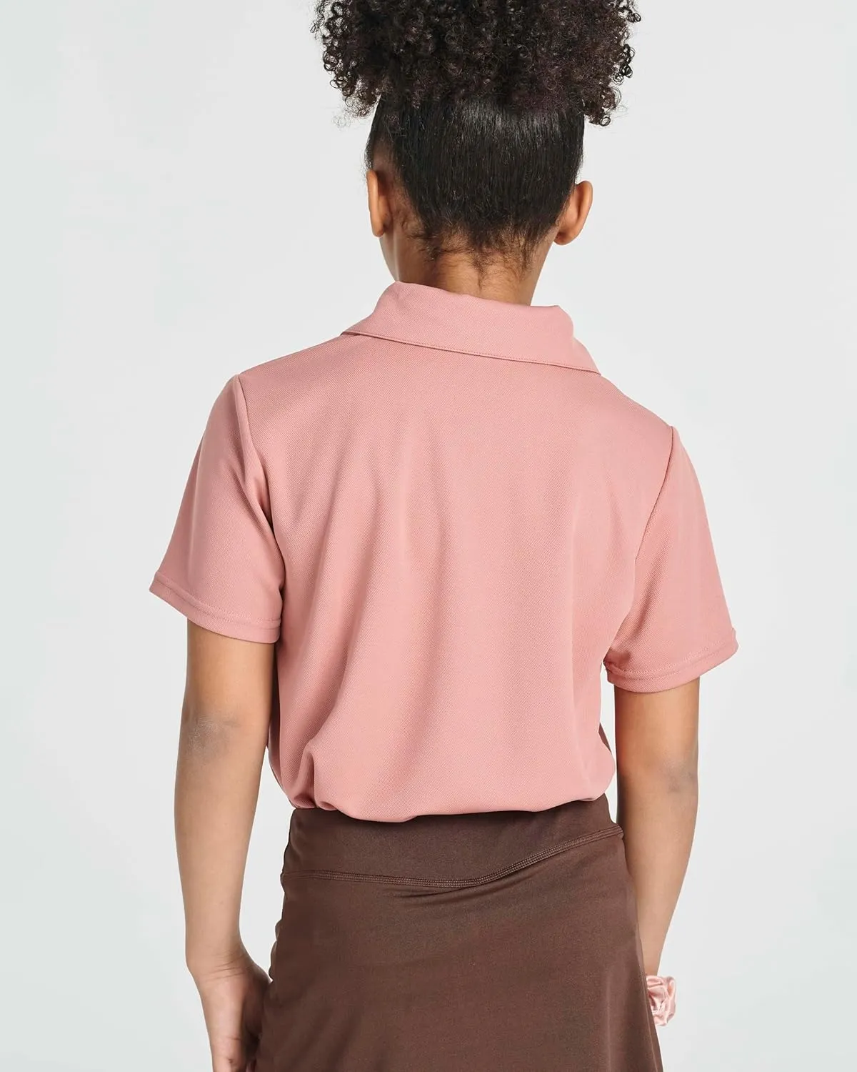 Real Essentials 3 Pack: Girls' Short Sleeve Performance Polo School Uniform(Ages 4-18)