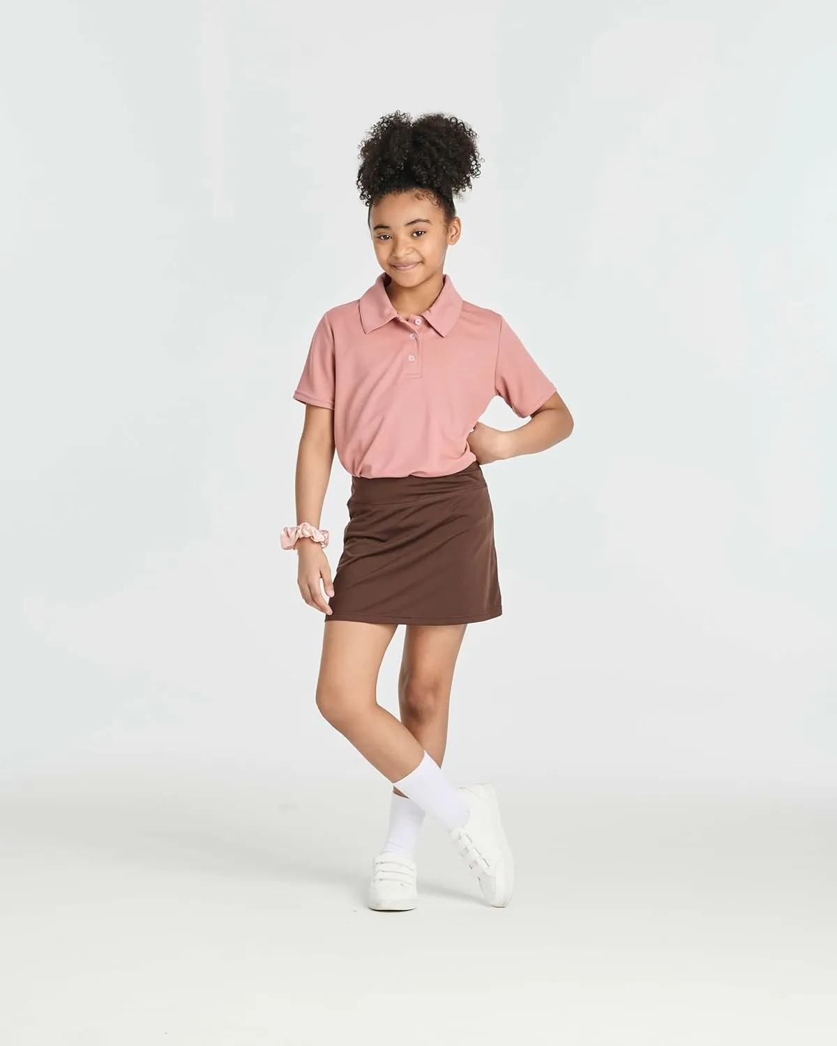 Real Essentials 3 Pack: Girls' Short Sleeve Performance Polo School Uniform(Ages 4-18)