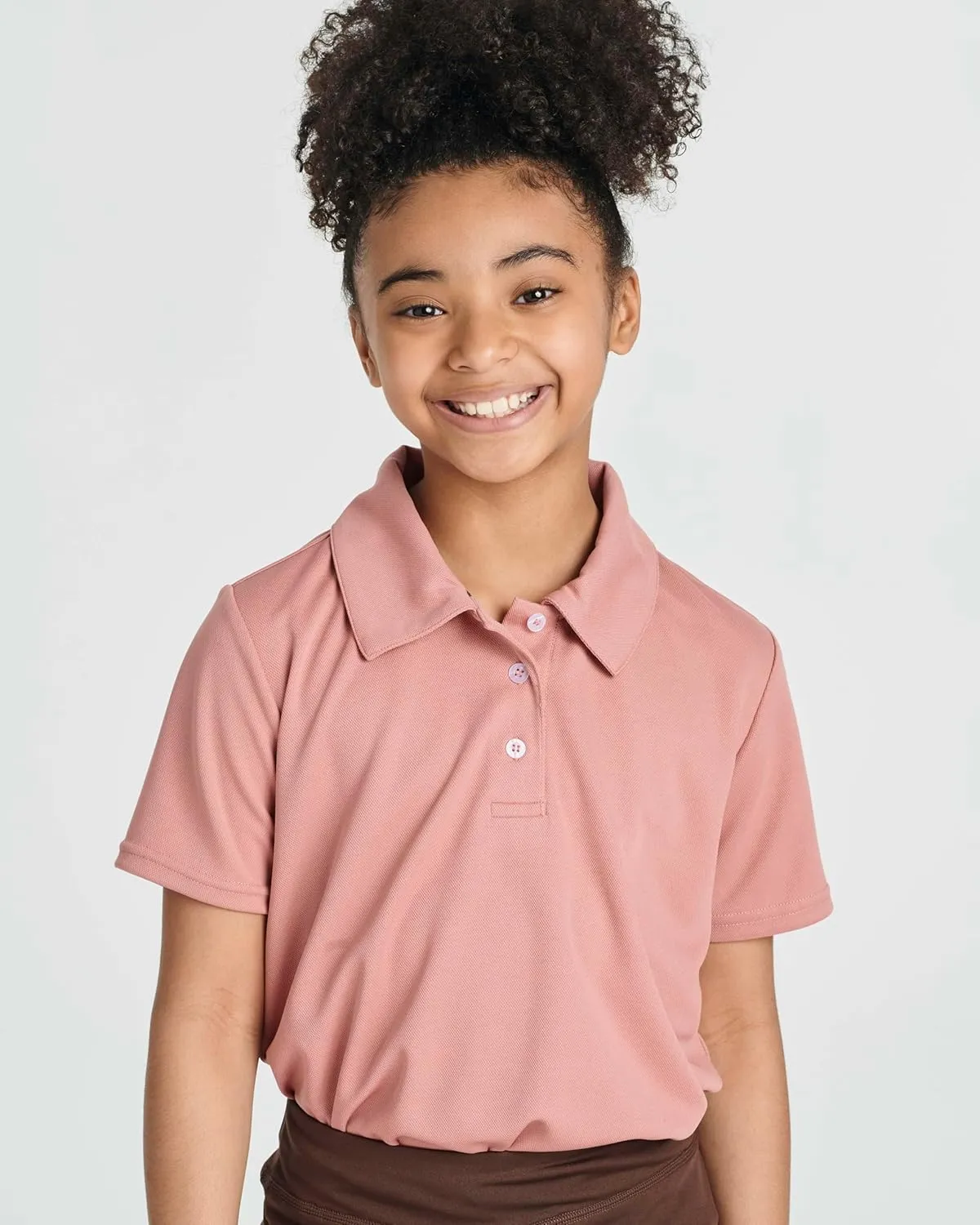 Real Essentials 3 Pack: Girls' Short Sleeve Performance Polo School Uniform(Ages 4-18)