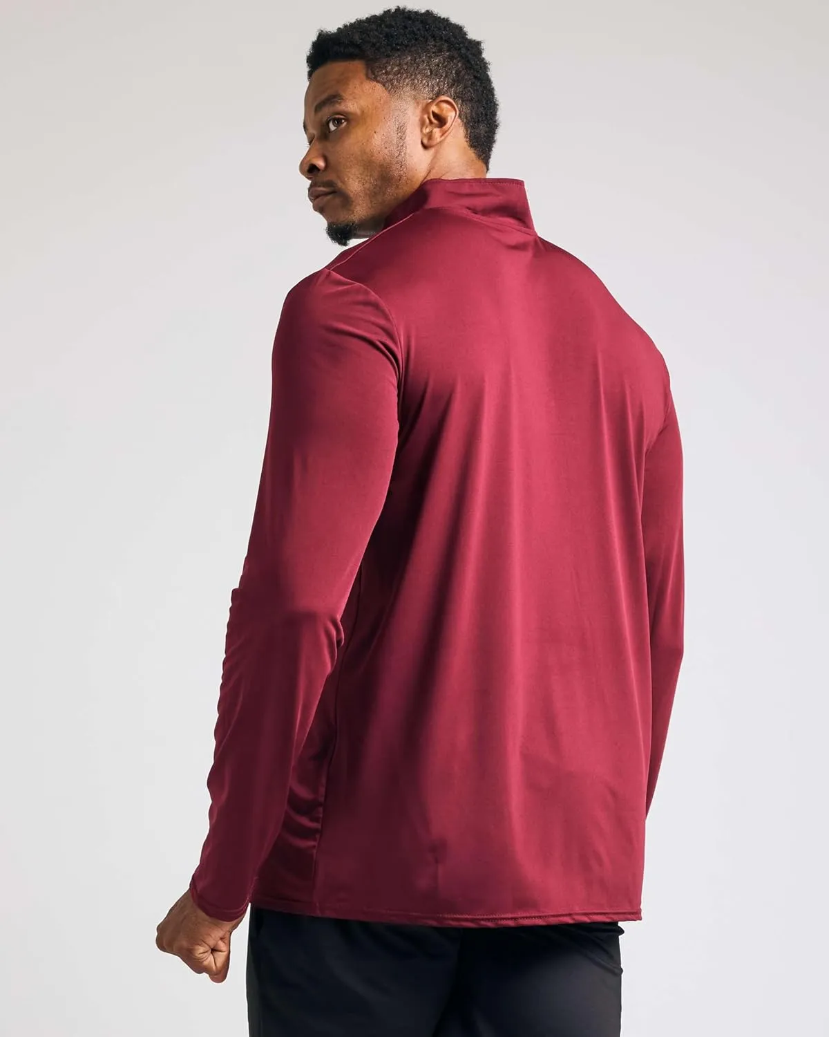 Real Essentials 3 Pack: Men's Dry-Fit Active Quarter Zip Long Sleeve Athletic Performance Pullover (Available in Big & Tall)