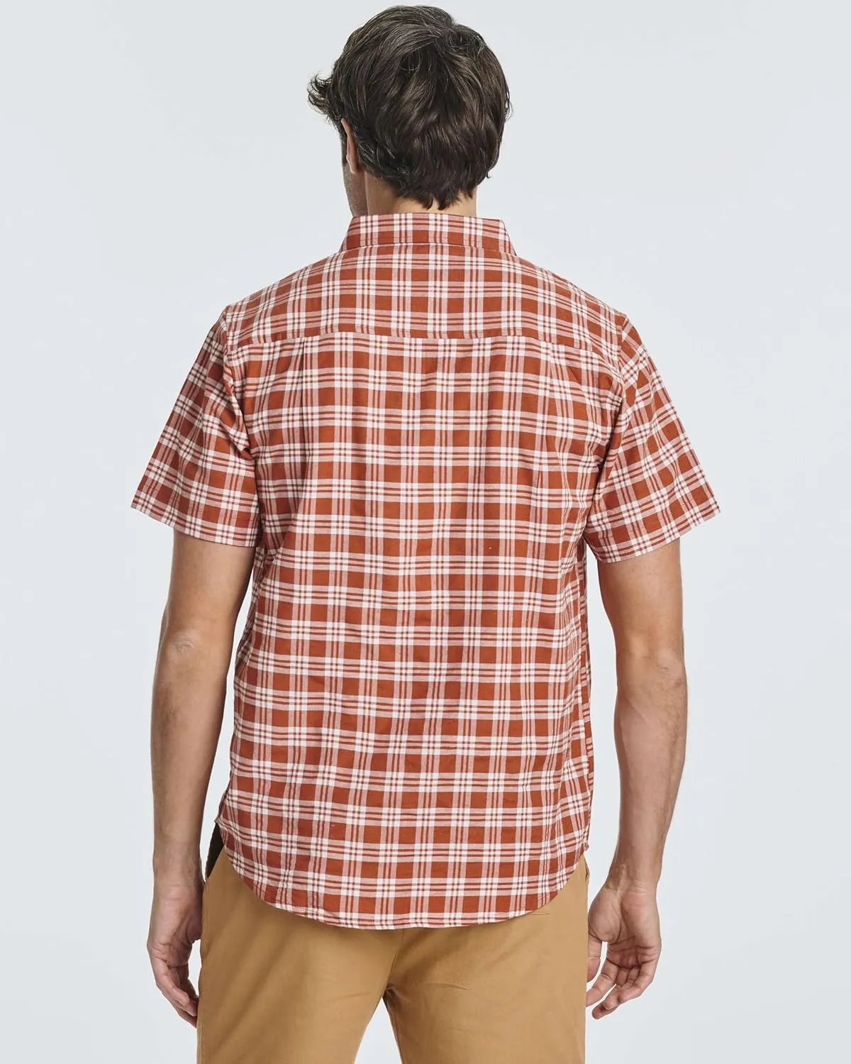 Real Essentials 3 Pack: Men's Regular-Fit Short Sleeve Woven Button Down Shirt with Pocket (Available in Big & Tall)