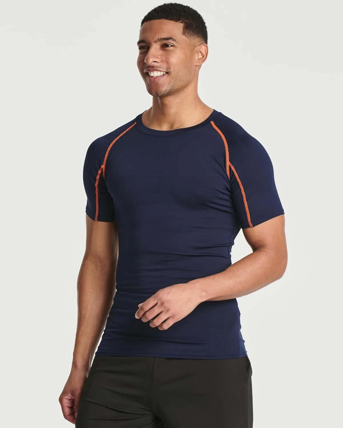 Real Essentials 4 Pack: Men's Short Sleeve Compression T-Shirt Base Layer Undershirt Athletic Top (Available in Big & Tall)