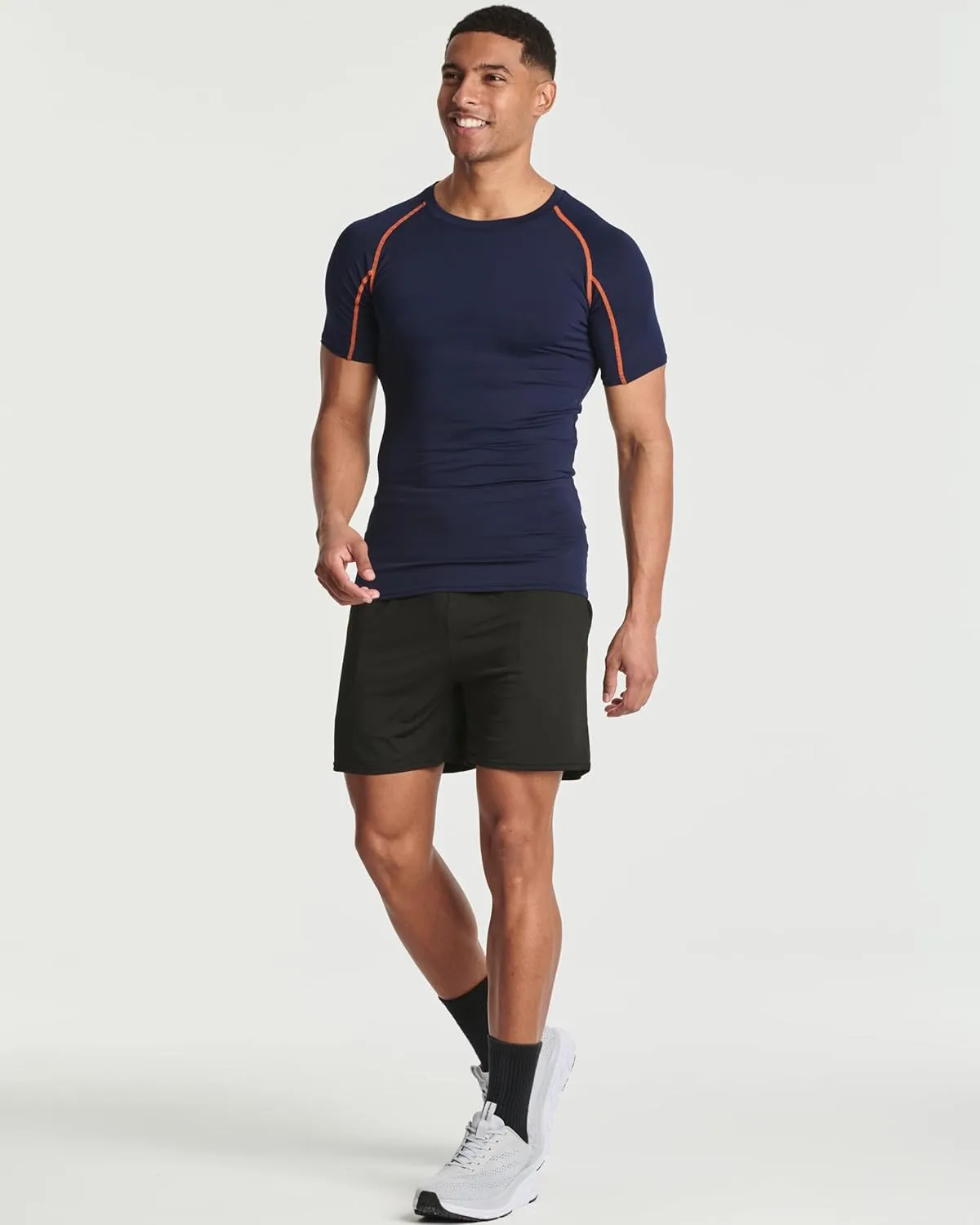 Real Essentials 4 Pack: Men's Short Sleeve Compression T-Shirt Base Layer Undershirt Athletic Top (Available in Big & Tall)