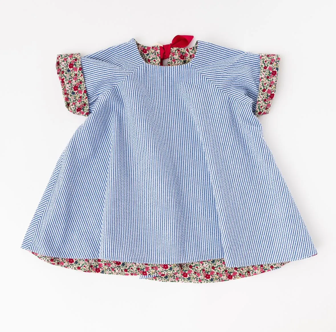Reversible Swing Tunic, Azure Posy