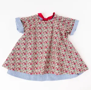 Reversible Swing Tunic, Azure Posy