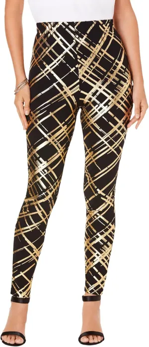 Roaman's Women's Plus Size Foil-Print Legging